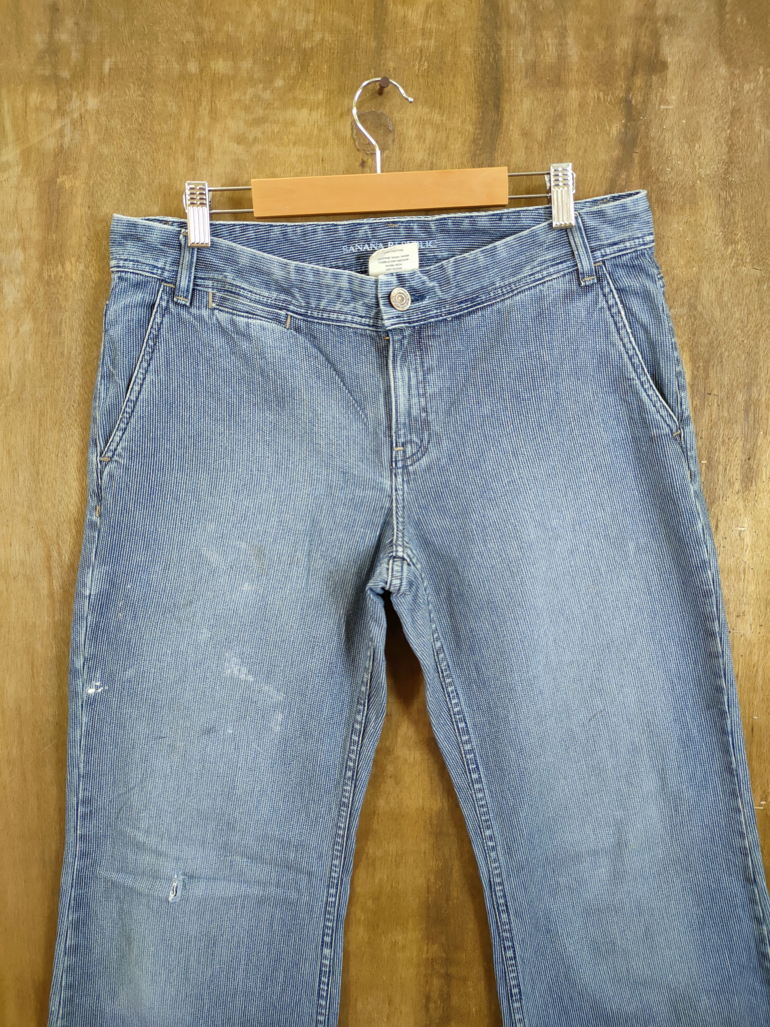 Banana Republic Banana Republic japan soft denim streetwear pants #46-804 Size 32" / US 10 / IT 46 - 3 Thumbnail