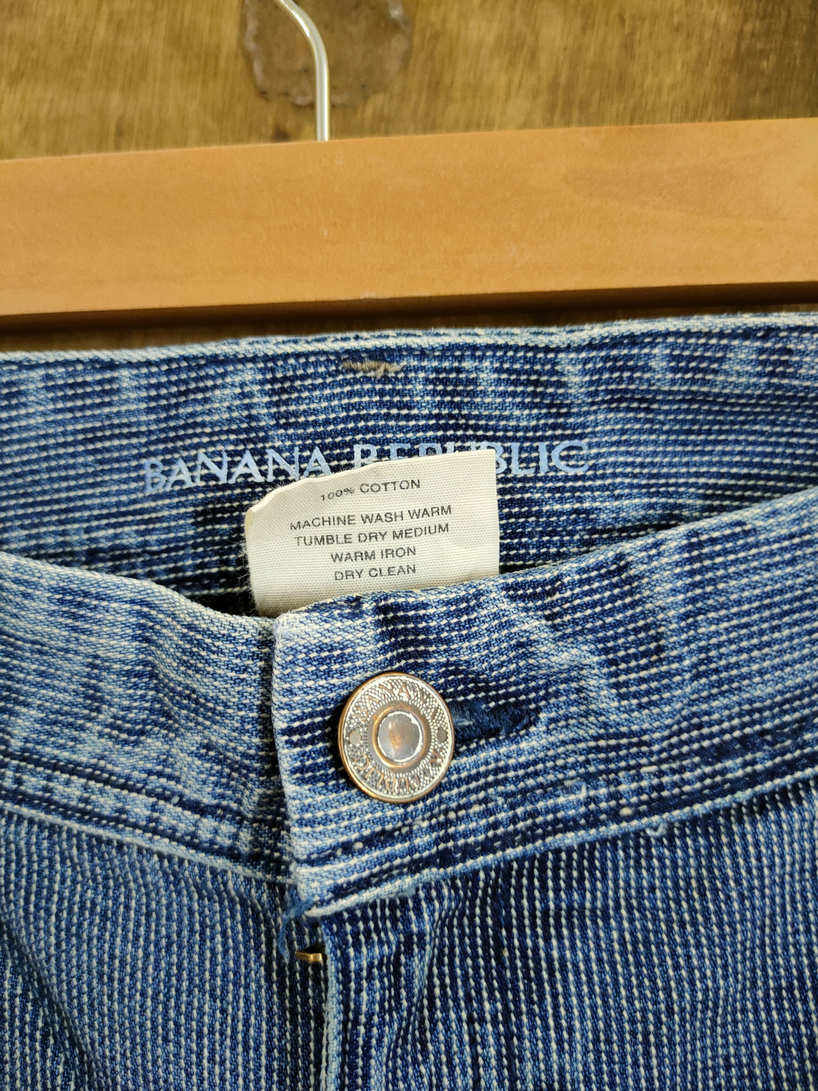 Banana Republic Banana Republic japan soft denim streetwear pants #46-804 Size 32" / US 10 / IT 46 - 5 Thumbnail