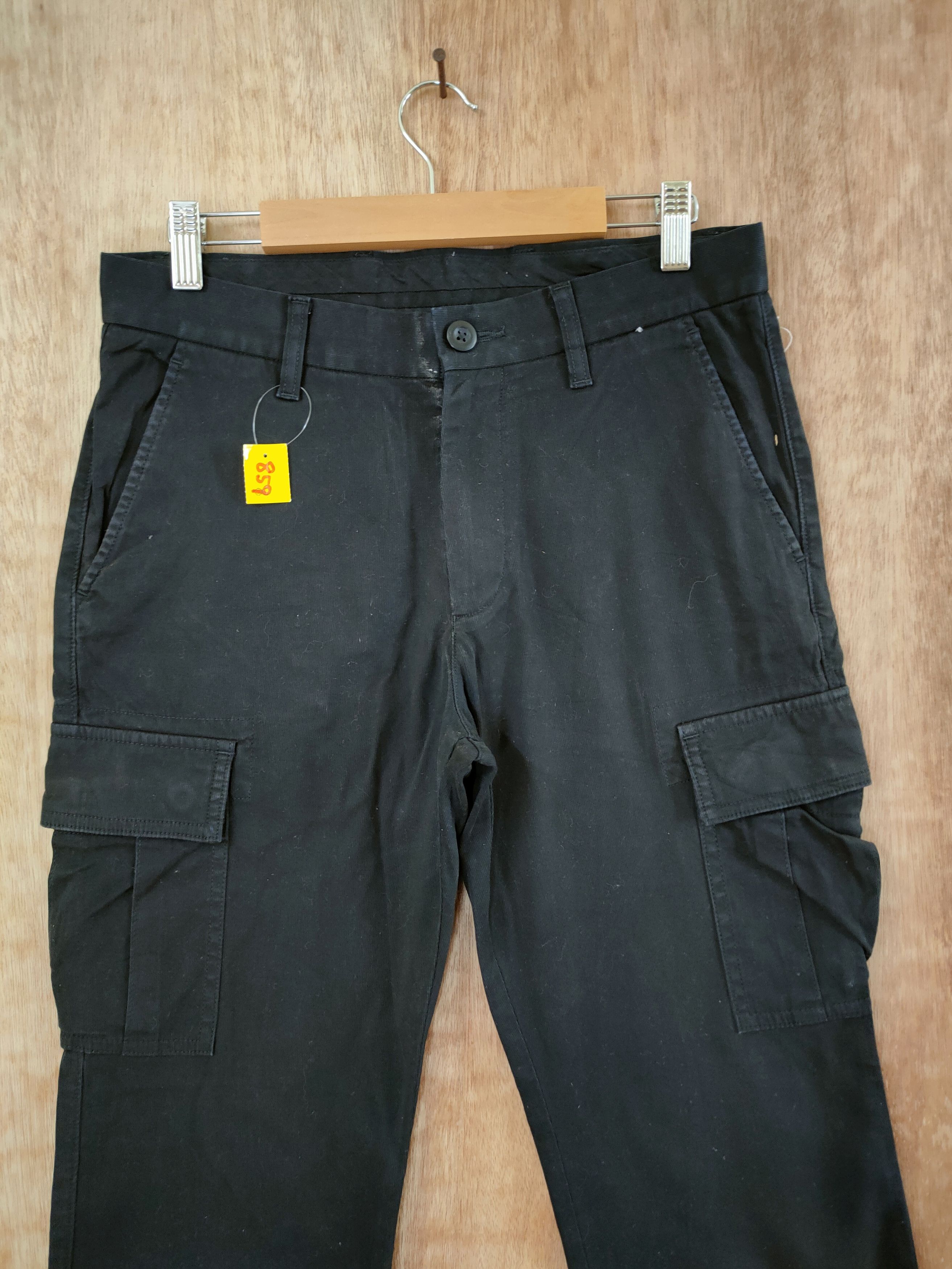 Japanese Brand DLL Uniqlo Black multipocket tactical cargo pants #858 Size US 29 - 3 Thumbnail