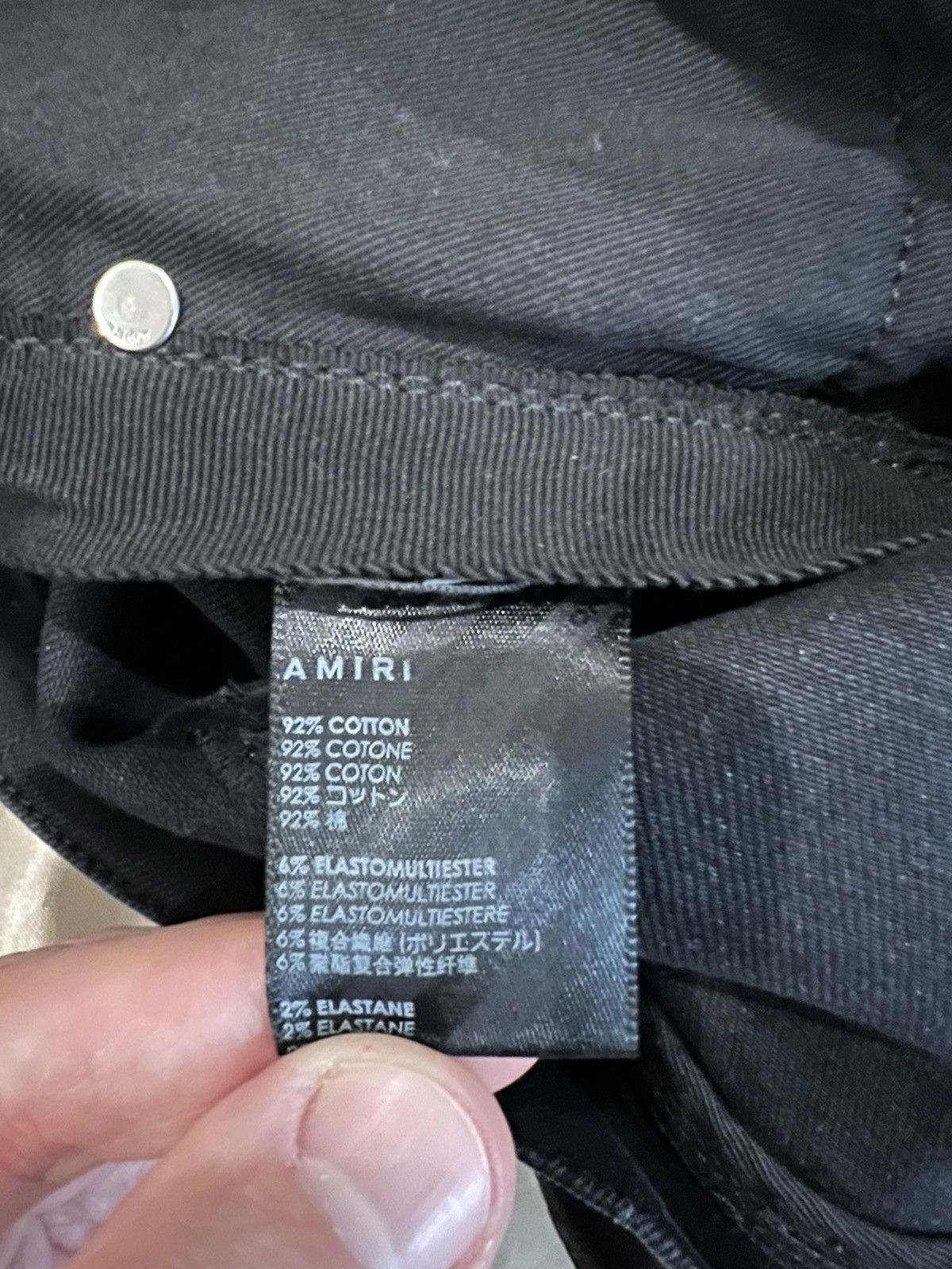 Amiri AMIRI Men's Black All Over Repair Jeans size 36 Size US 36 / EU 52 - 7 Thumbnail