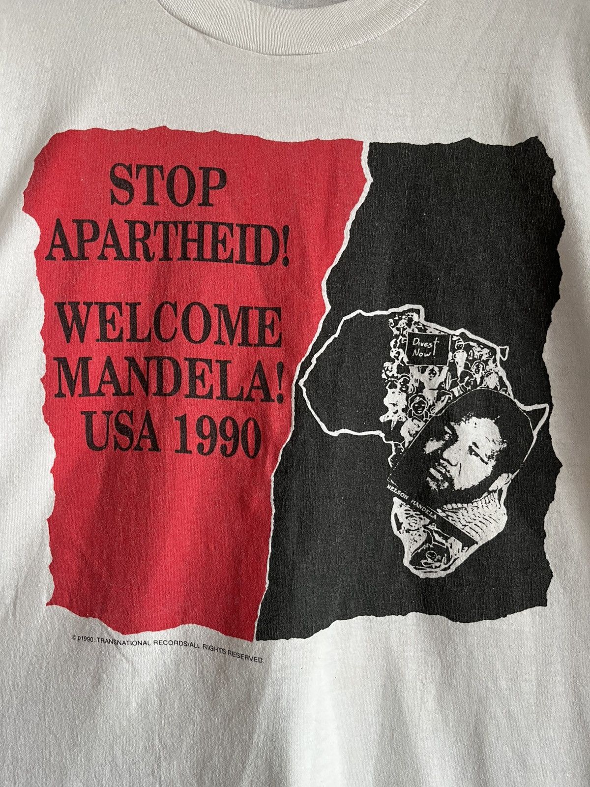 Vintage NELSON MANDELA Stop apartheid ft23 Size US XL / EU 56 / 4 - 2 Thumbnail