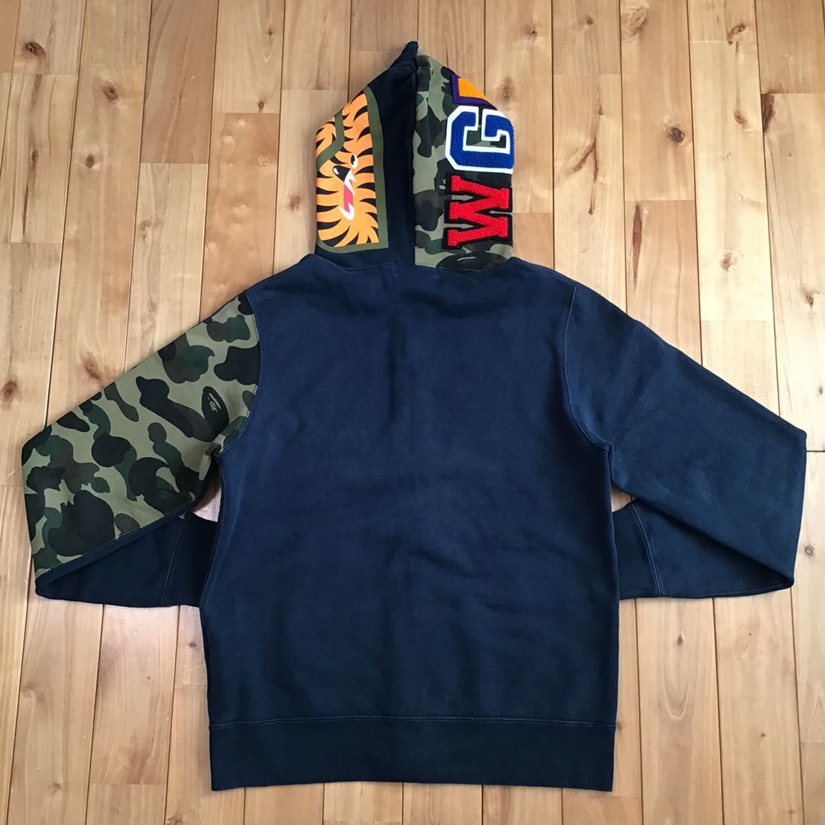 Bape BAPE 1st camo × navy shark full zip hoodie a bathing ape Size US M / EU 48-50 / 2 - 2 Thumbnail