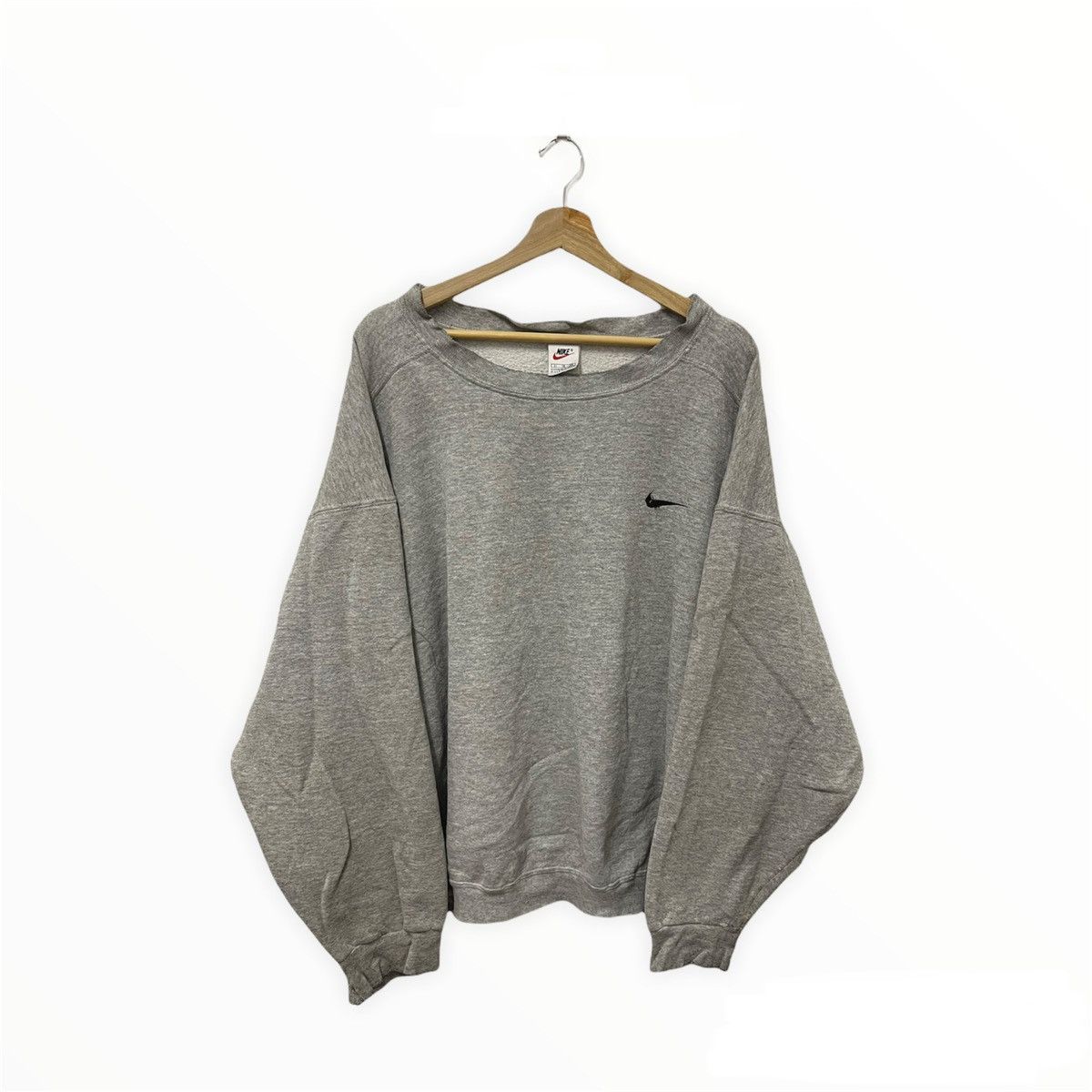 Nike × Vintage Vintage Nike Swoosh Mini Logo Crewneck Sweatshirt Size US XL / EU 56 / 4 - 1 Thumbnail