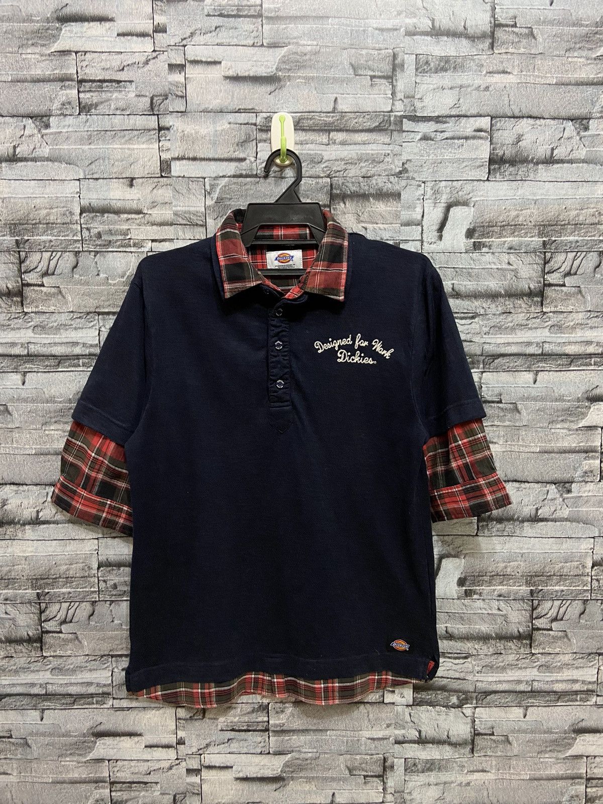 Dickies Vintage Dickies Work polo plaid size L Size US L / EU 52-54 / 3 - 2 Thumbnail