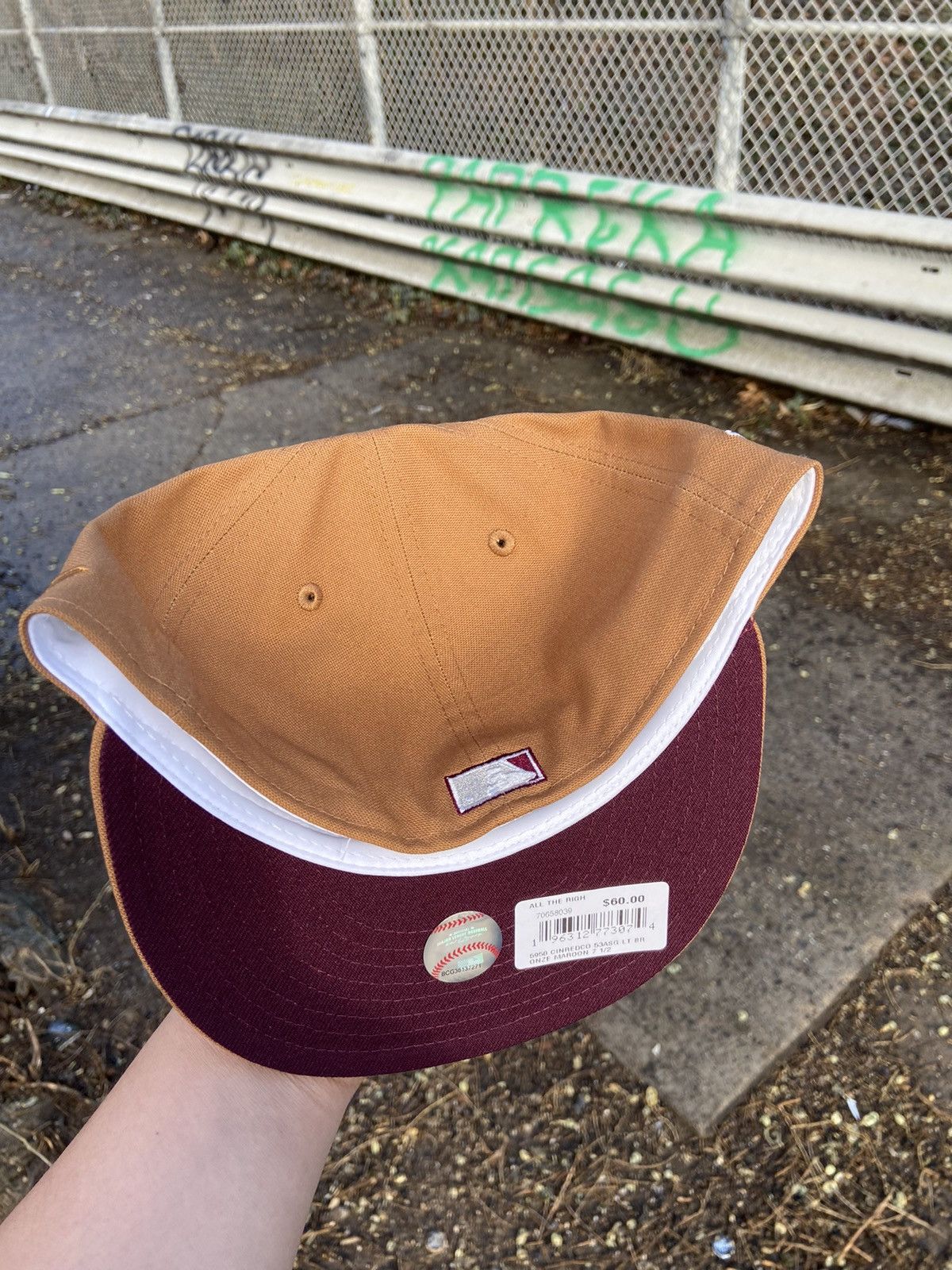 Hat Club × MLB × New Era 7 1/2 Cincinnati Reds “All The Right” Maroon UV Fitted Size ONE SIZE - 3 Thumbnail