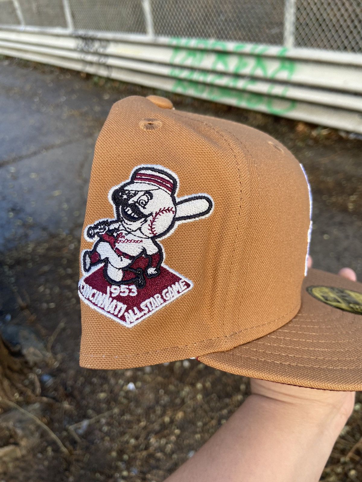 Hat Club × MLB × New Era 7 1/2 Cincinnati Reds “All The Right” Maroon UV Fitted Size ONE SIZE - 2 Thumbnail