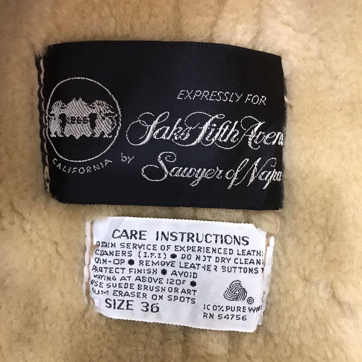 Vintage 70s SAWYER OF NAPA Saks Fifth Avenue Shearling Sheepskin Size US M / EU 48-50 / 2 - 3 Thumbnail
