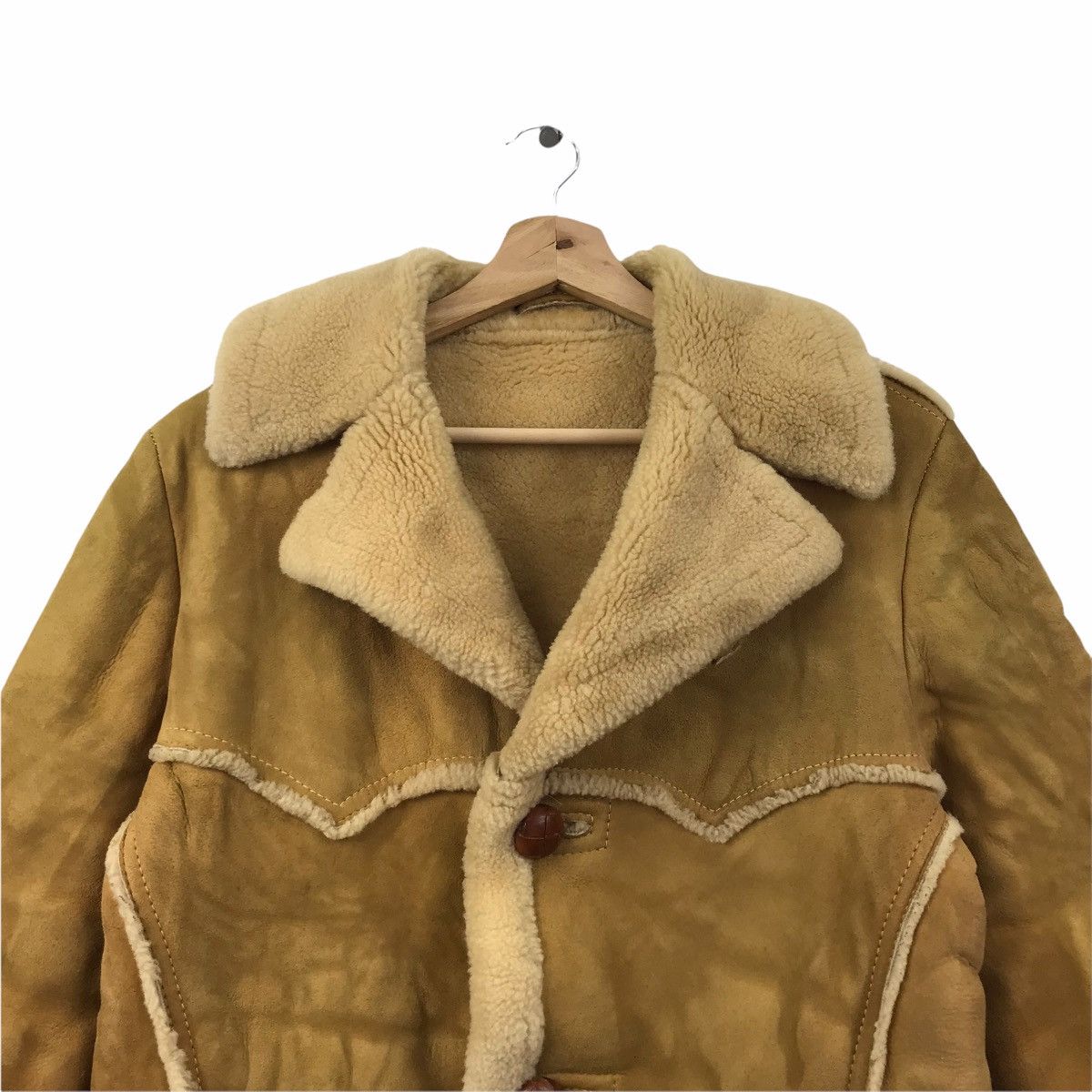 Vintage 70s SAWYER OF NAPA Saks Fifth Avenue Shearling Sheepskin Size US M / EU 48-50 / 2 - 2 Thumbnail