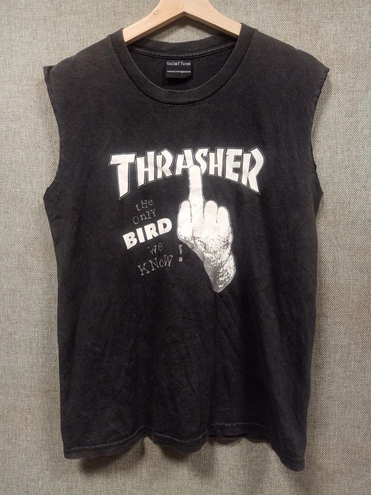 Thrasher vintage t shirt bootleg thrasher the only bird we know Size US S / EU 44-46 / 1 - 1 Thumbnail