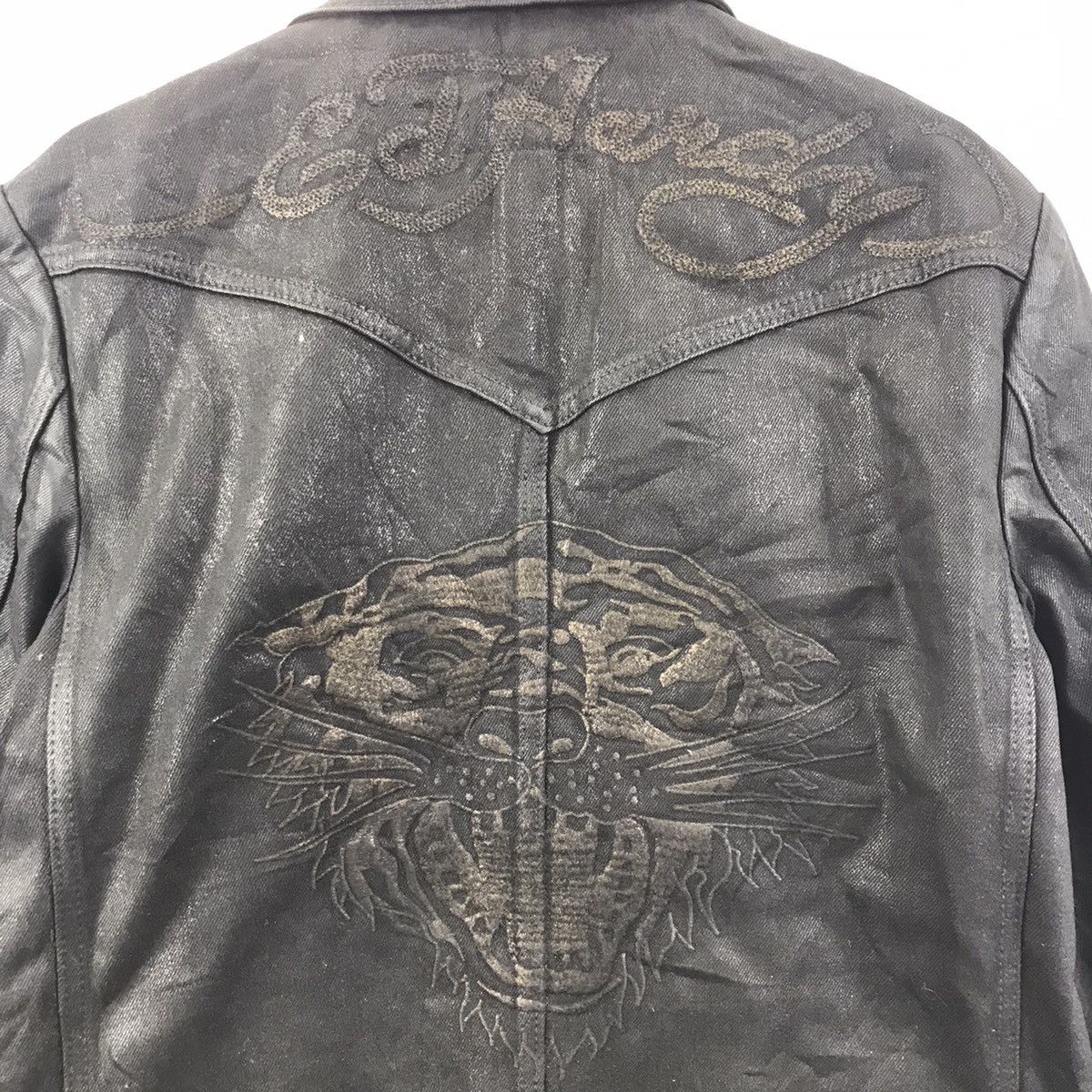Ed Hardy ED HARDY Christian Audigier Tiger Embroidered Denim Jacket Size US L / EU 52-54 / 3 - 2 Thumbnail