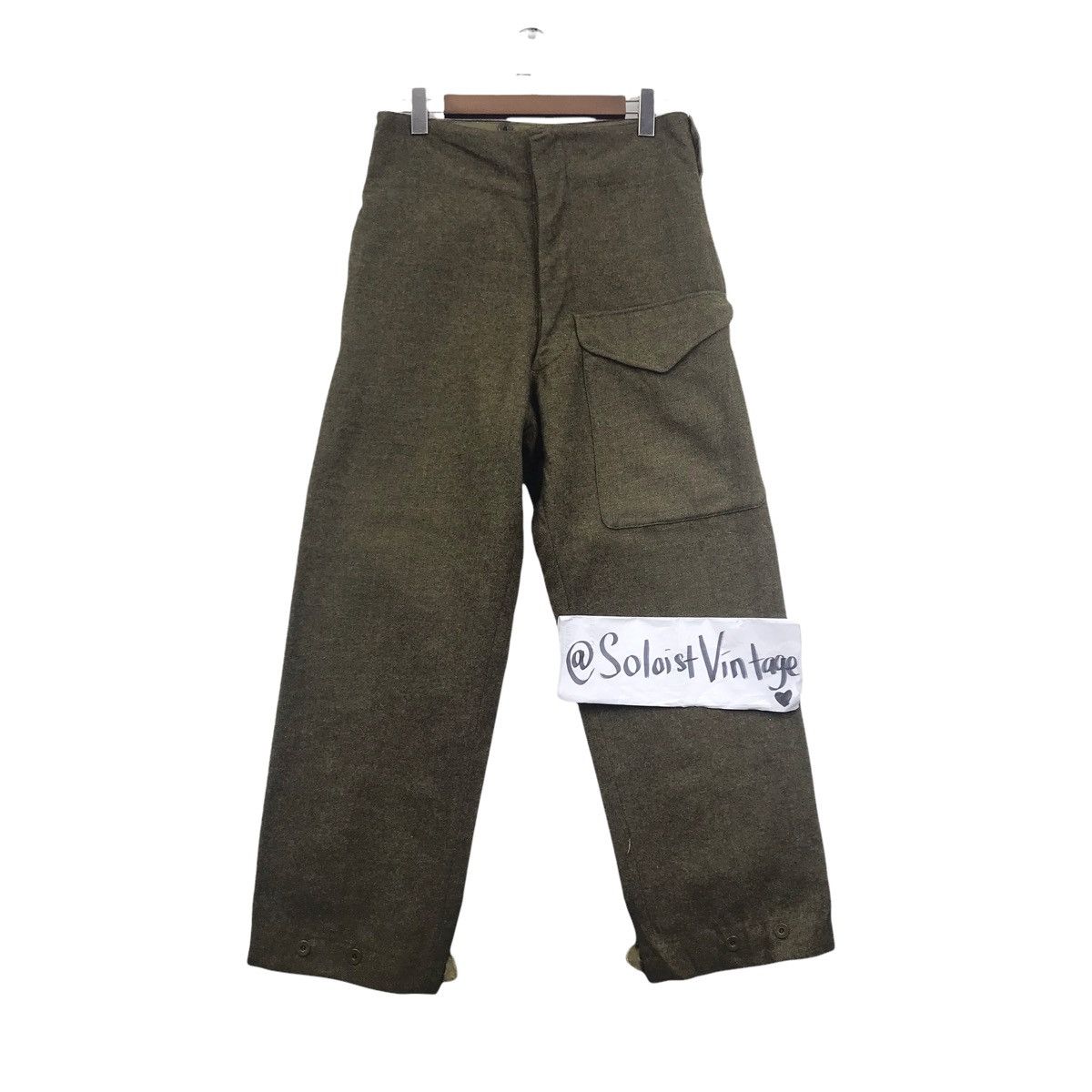 Vintage Vintage 60s MILITARY ARMY Wool Army Fatique Utility Heavy Size US 30 / EU 46 - 1 Thumbnail