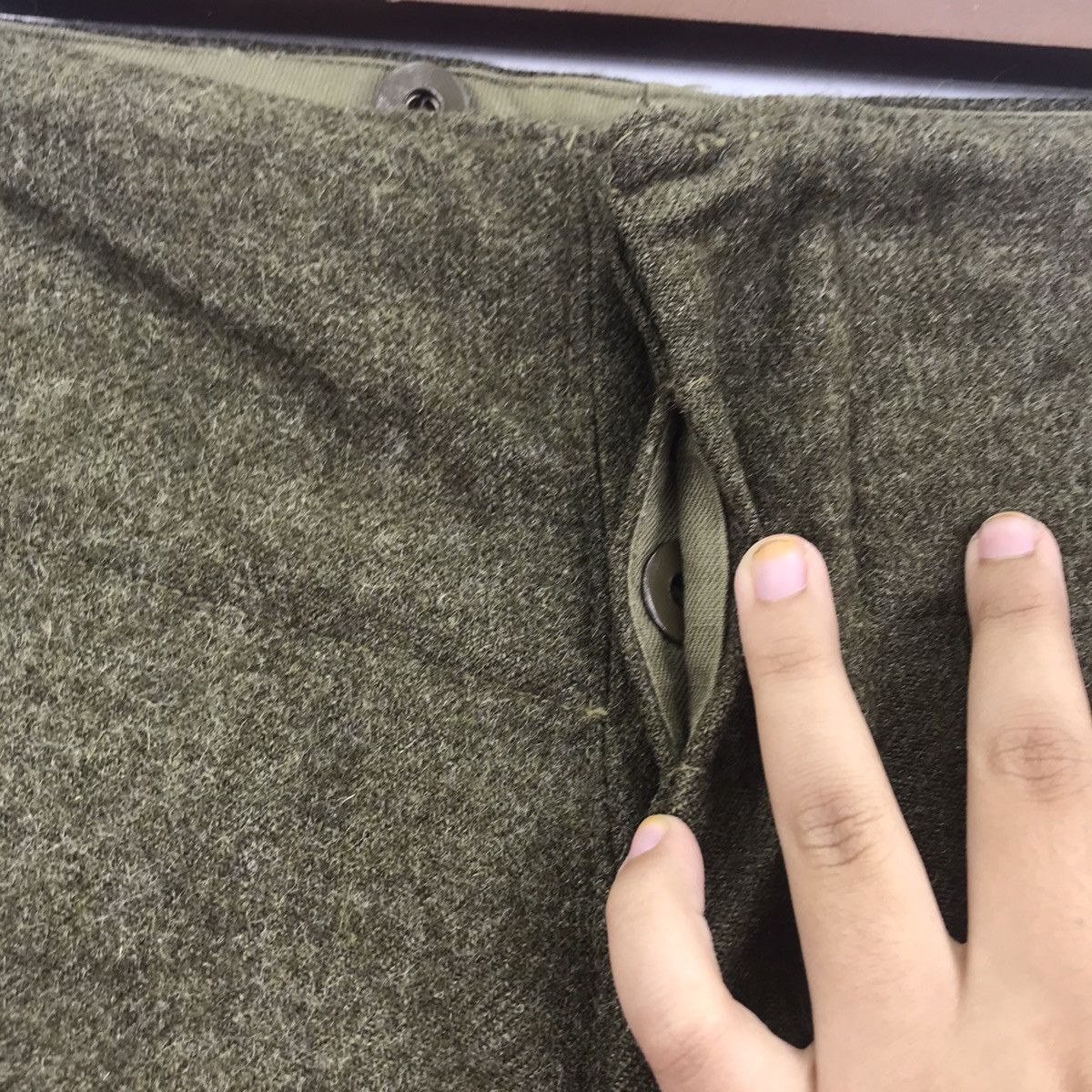 Vintage Vintage 60s MILITARY ARMY Wool Army Fatique Utility Heavy Size US 30 / EU 46 - 6 Thumbnail