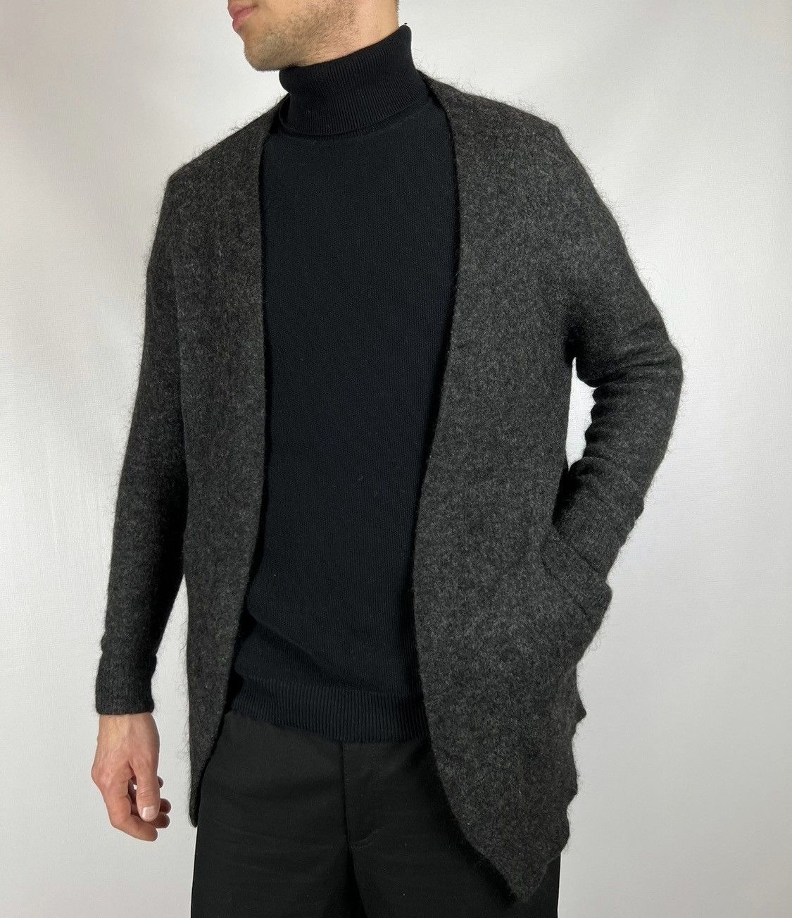 Acne Studios Acne Studios vintage black kidmohair wool cardigan Size US S / EU 44-46 / 1 - 1 Thumbnail