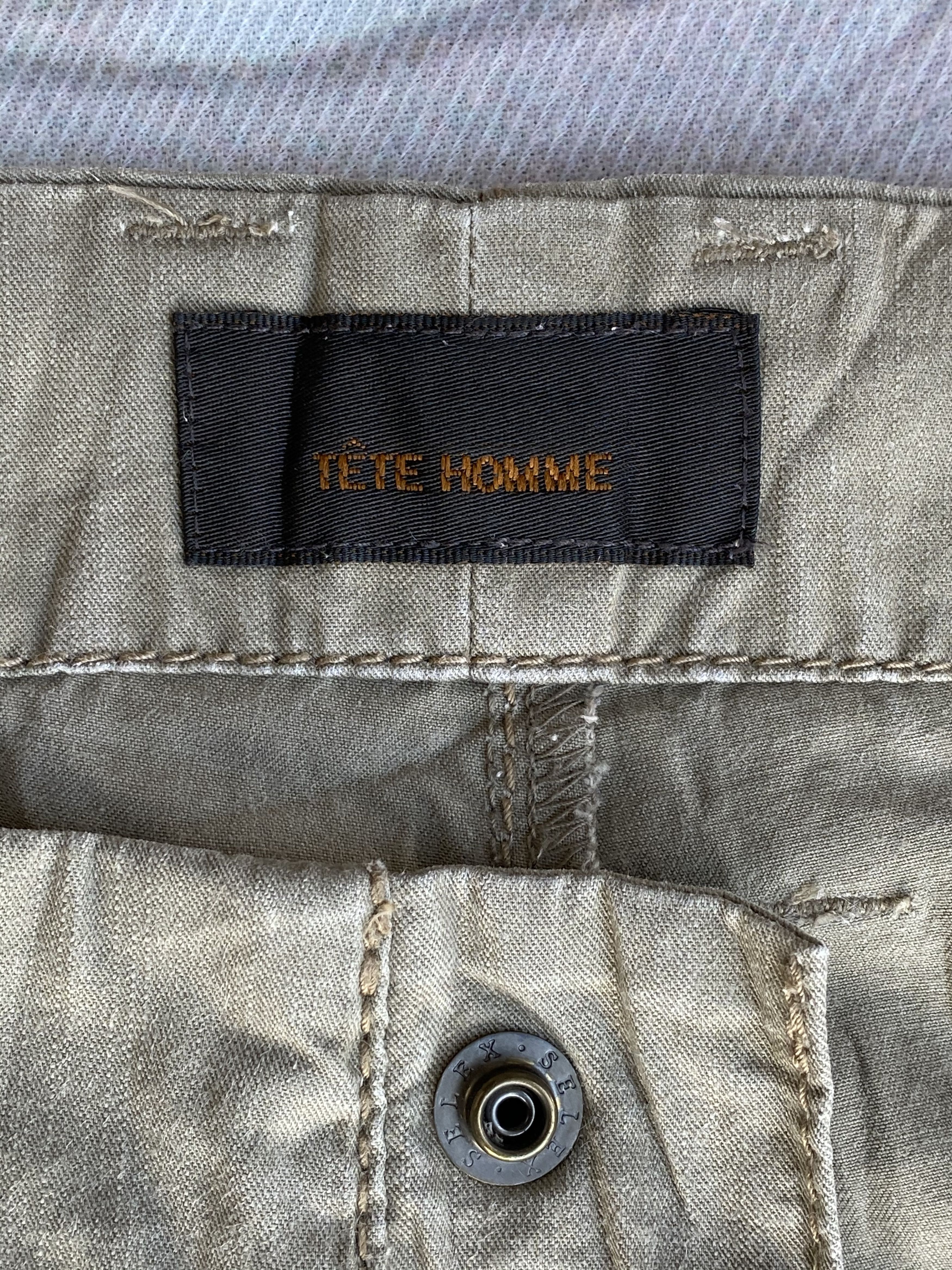 Japanese Brand RARE🔥Baggy Tete Homme Cargo Pants Multi Pocket Bondage Size US 34 / EU 50 - 7 Thumbnail
