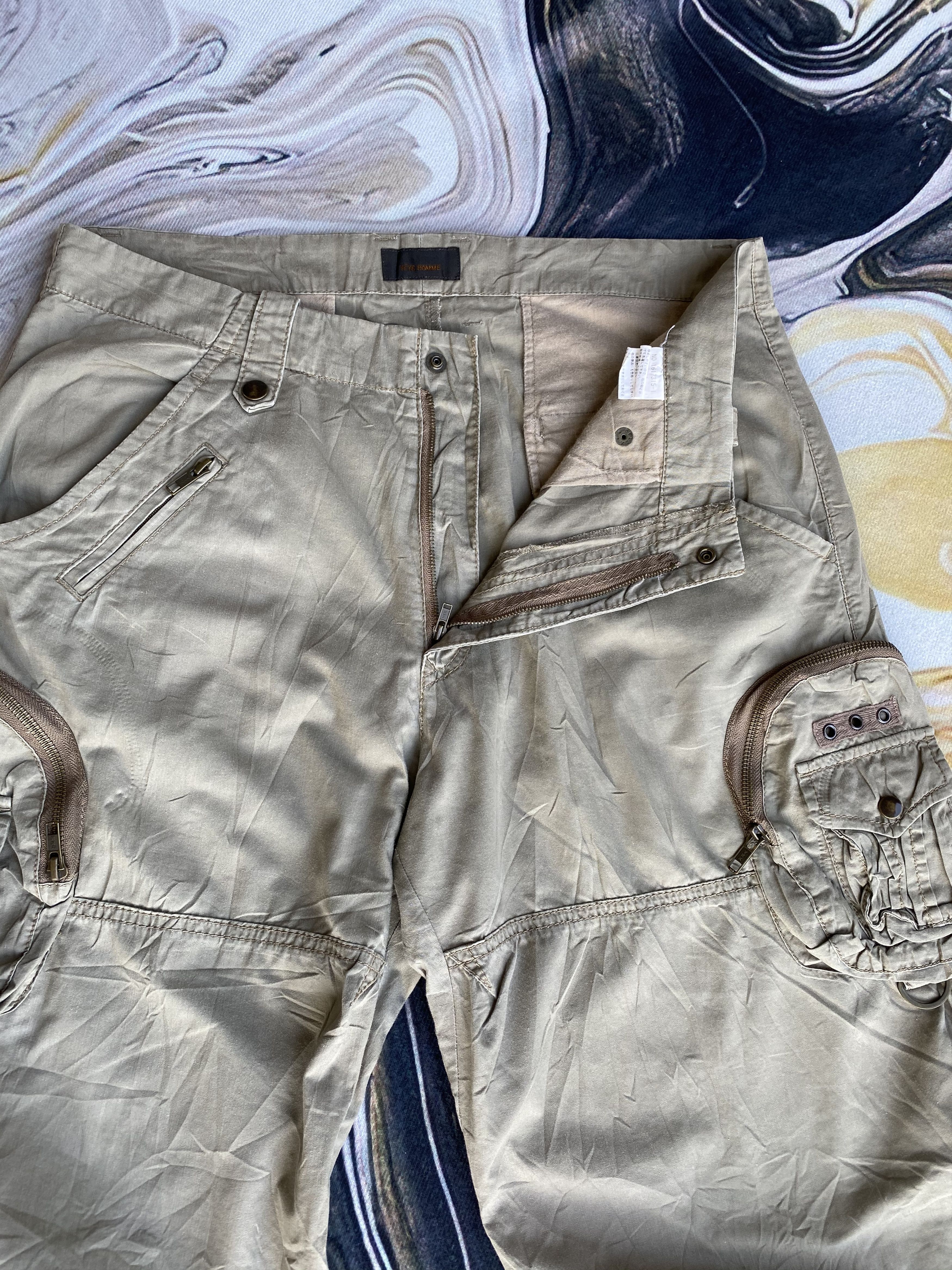 Japanese Brand RARE🔥Baggy Tete Homme Cargo Pants Multi Pocket Bondage Size US 34 / EU 50 - 6 Thumbnail