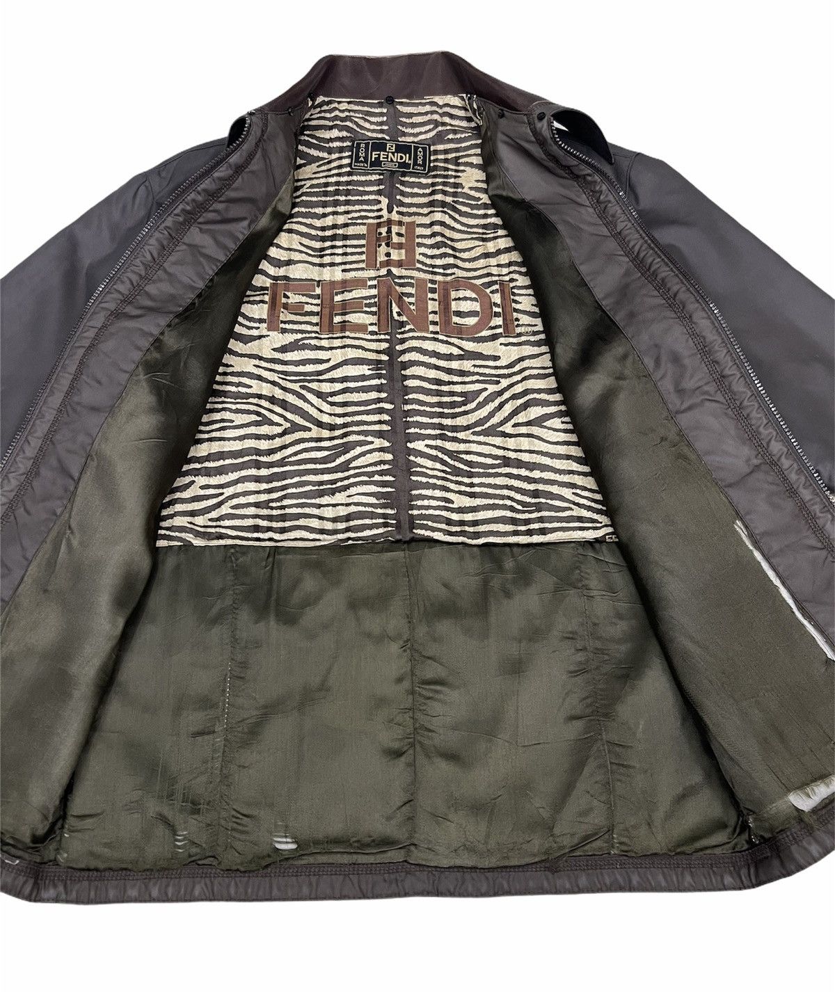 Fendi VINTAGE FENDI DISTRESSED WAXED JACKET Size US S / EU 44-46 / 1 - 10 Thumbnail