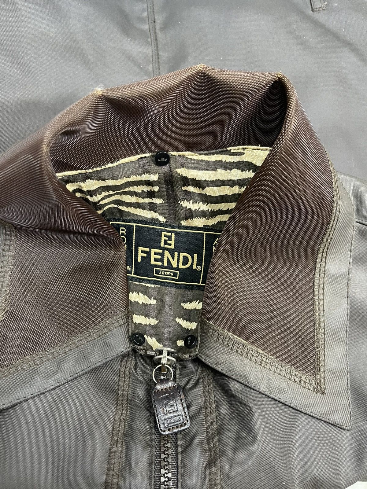 Fendi VINTAGE FENDI DISTRESSED WAXED JACKET Size US S / EU 44-46 / 1 - 16 Thumbnail