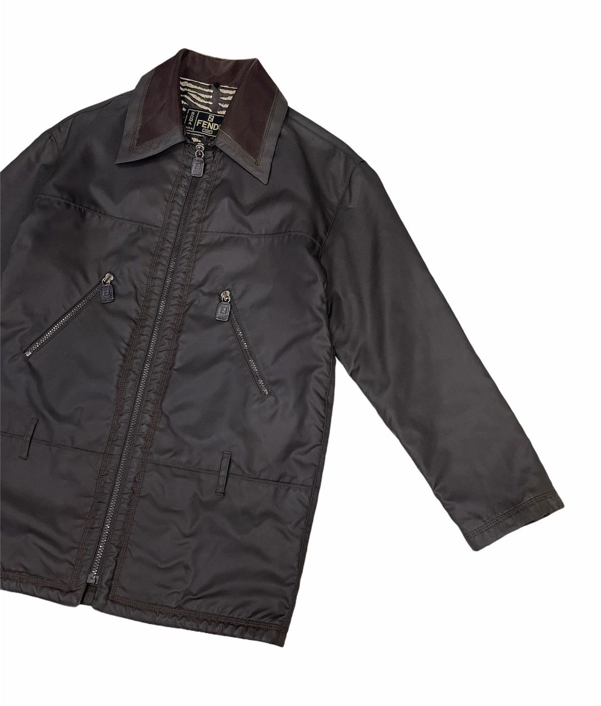 Fendi VINTAGE FENDI DISTRESSED WAXED JACKET Size US S / EU 44-46 / 1 - 7 Thumbnail