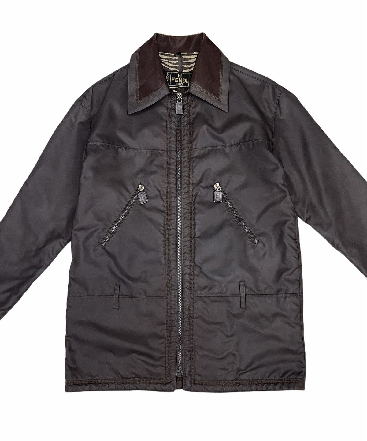 Fendi VINTAGE FENDI DISTRESSED WAXED JACKET Size US S / EU 44-46 / 1 - 2 Thumbnail