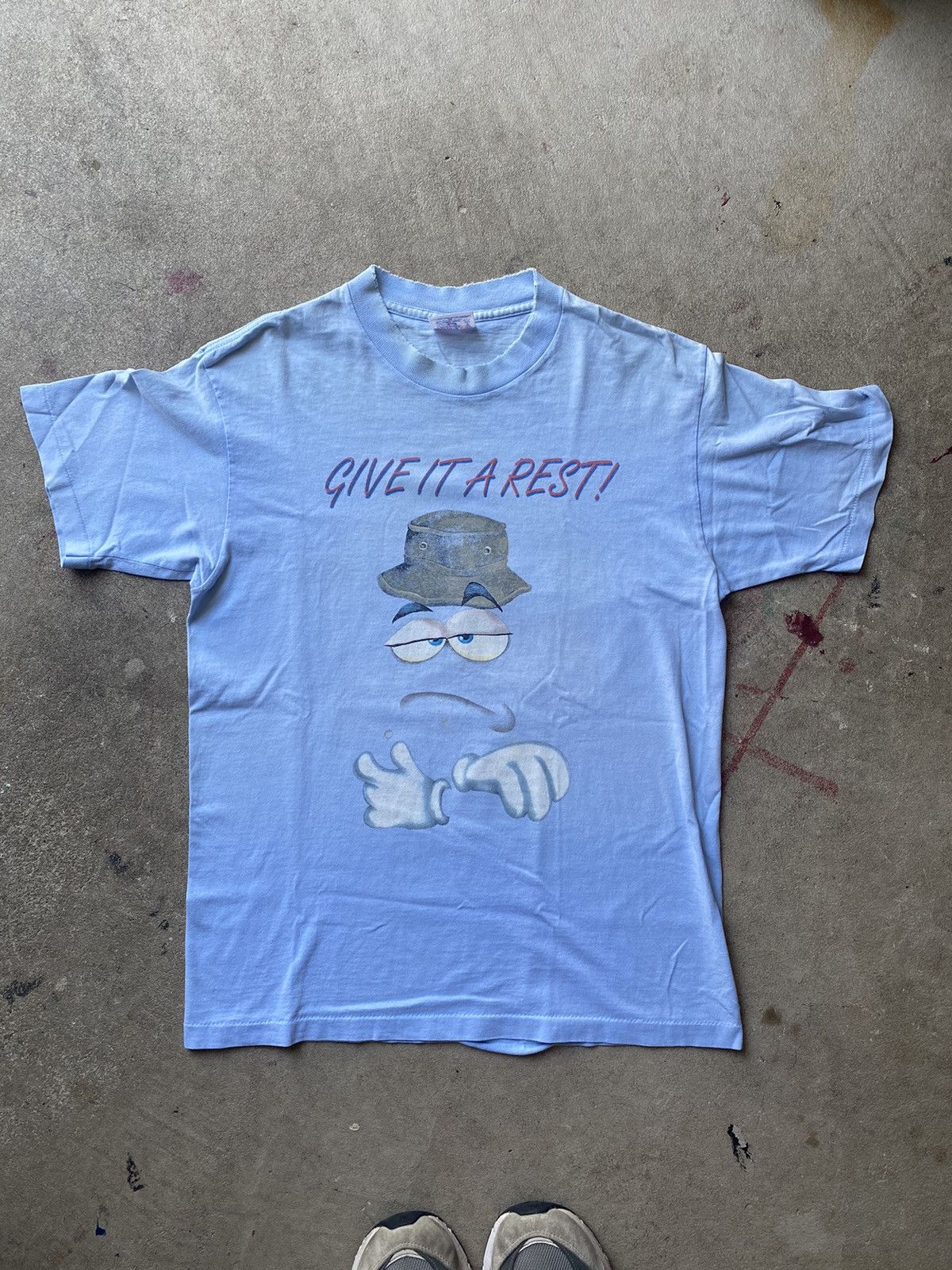 Vintage vintage 90s “give it a rest” humor tee Size US M / EU 48-50 / 2 - 1 Thumbnail