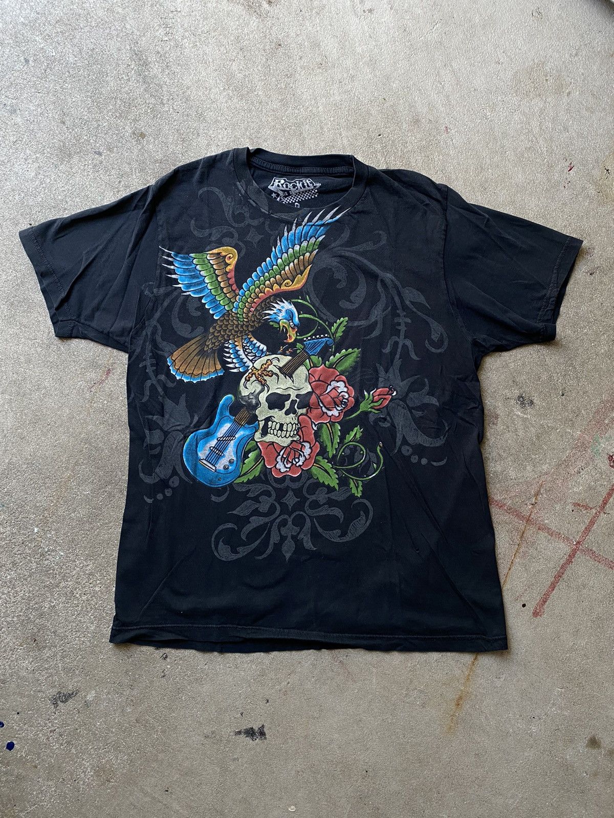 Vintage Vintage 00s Ed Hardy BOOTLEG tee all over print Size US M / EU 48-50 / 2 - 1 Thumbnail