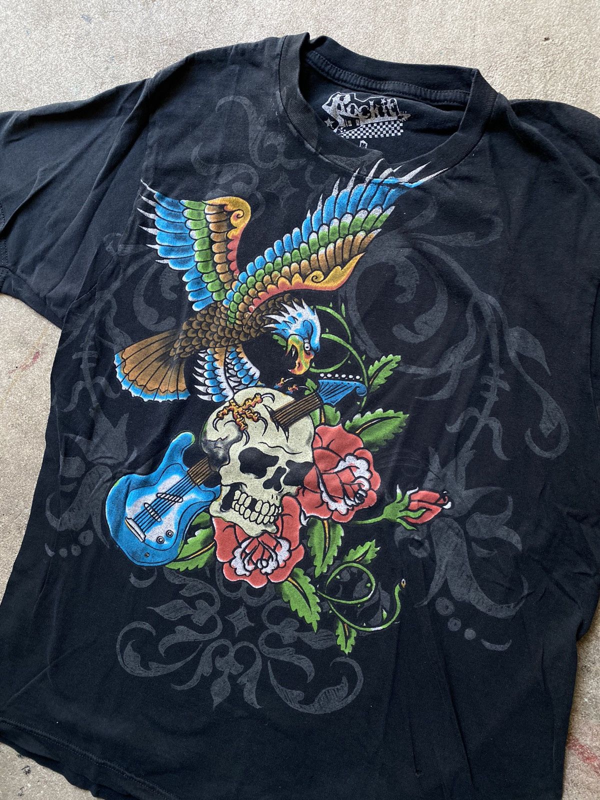 Vintage Vintage 00s Ed Hardy BOOTLEG tee all over print Size US M / EU 48-50 / 2 - 2 Thumbnail