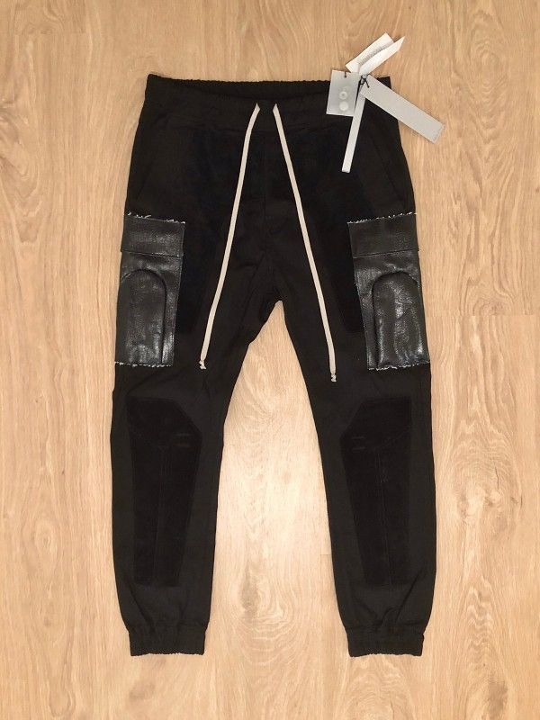 Rick Owens NEW 🔥 LEATHER SUEDE LARRY RUNWAY JOGGER ASAP ROCKY Size US 38 / EU 54 - 3 Thumbnail