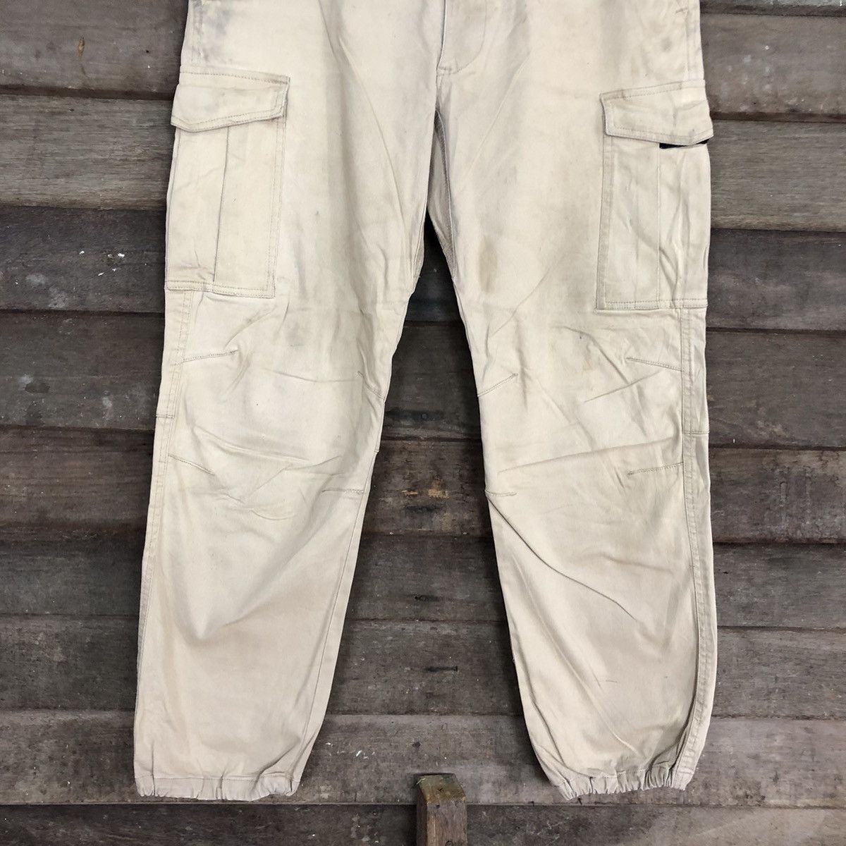 Japanese Brand Japan Brown Multipocket Tactical Cargo Pants #4886 Size US 36 / EU 52 - 3 Thumbnail