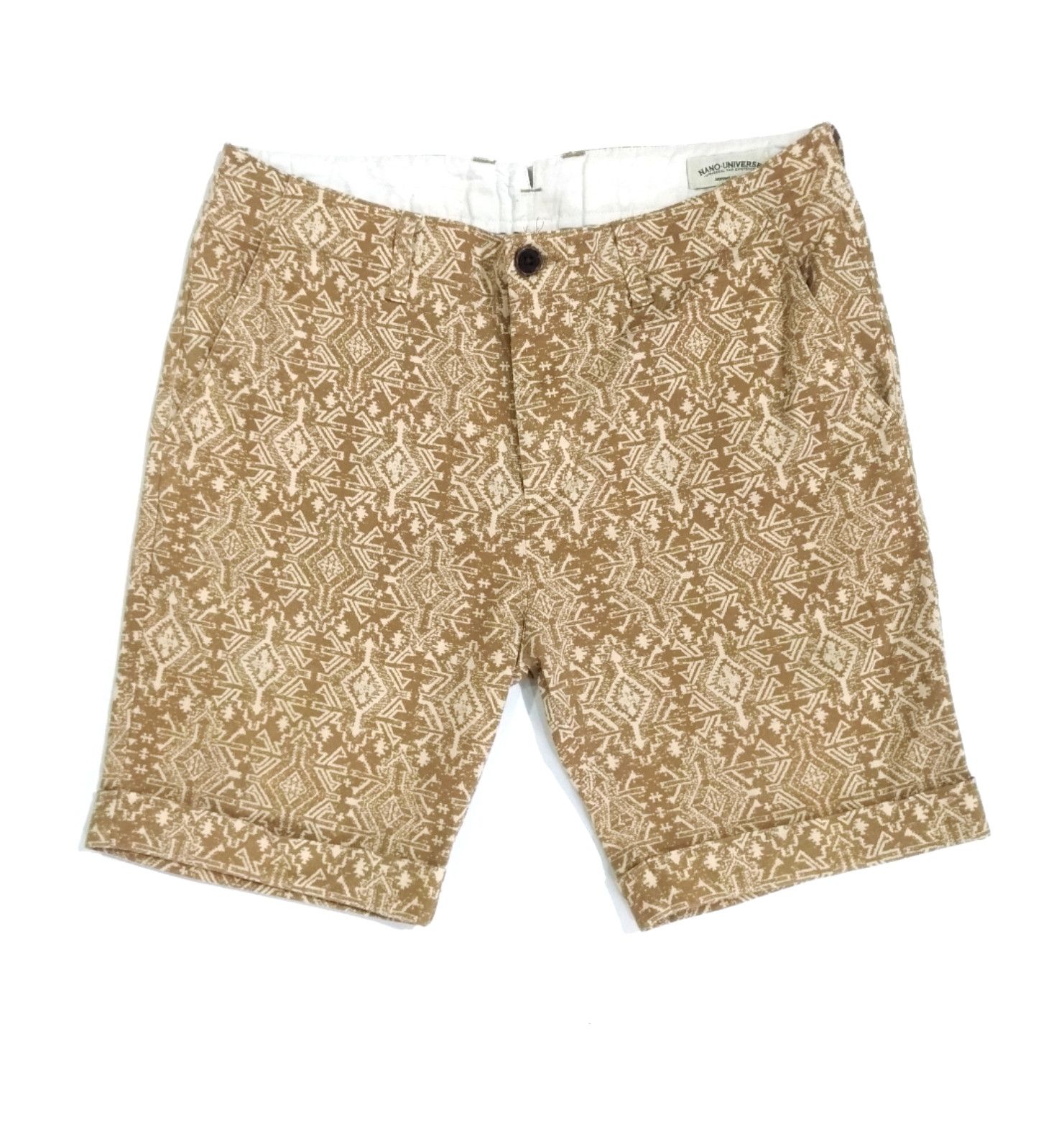 Designer × Japanese Brand × NANO universe RARE! NANO UNIVERSE TRIBAL ART GRAPHIC SHORTS Size US 33 - 1 Thumbnail