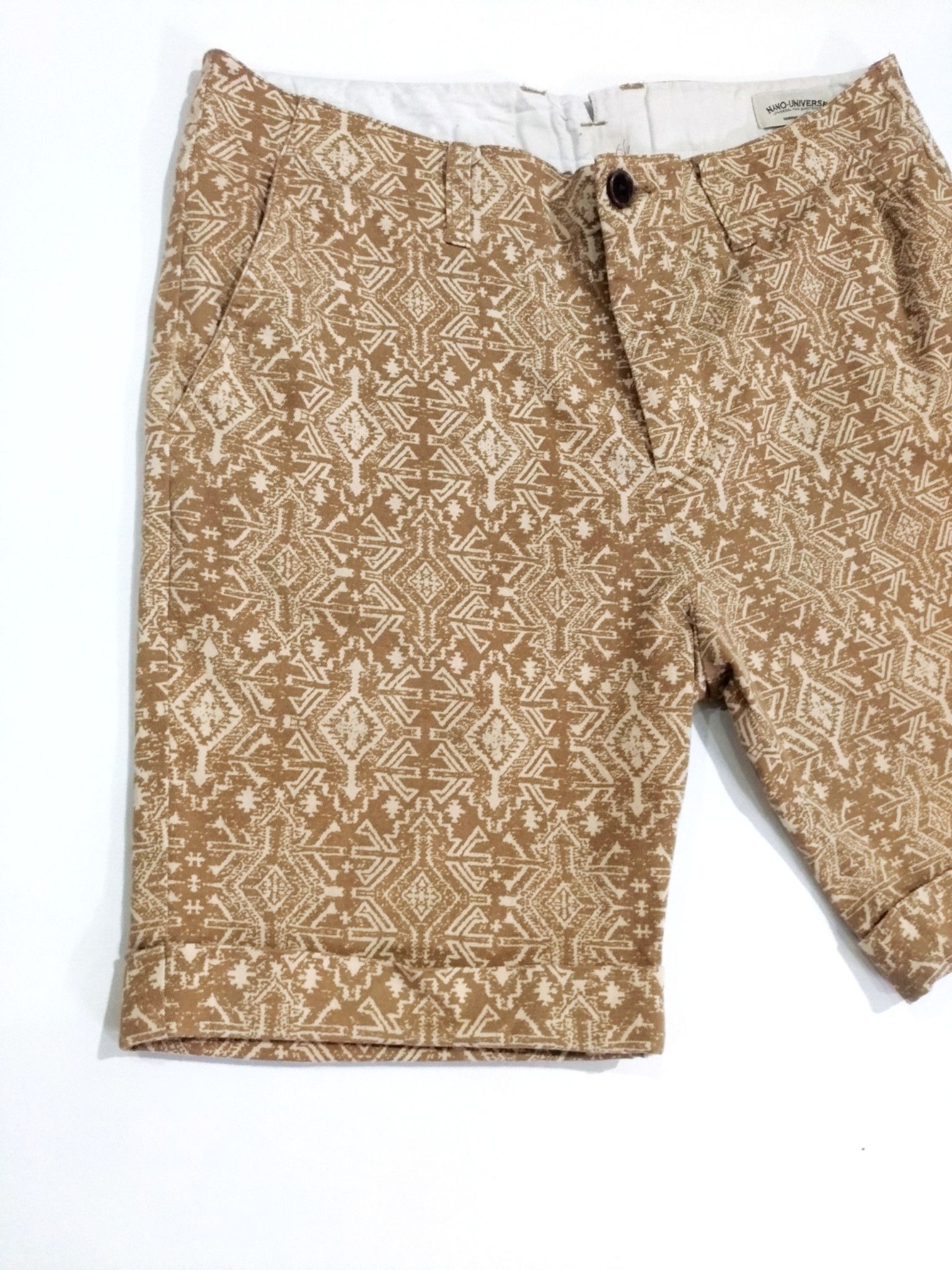 Designer × Japanese Brand × NANO universe RARE! NANO UNIVERSE TRIBAL ART GRAPHIC SHORTS Size US 33 - 3 Thumbnail
