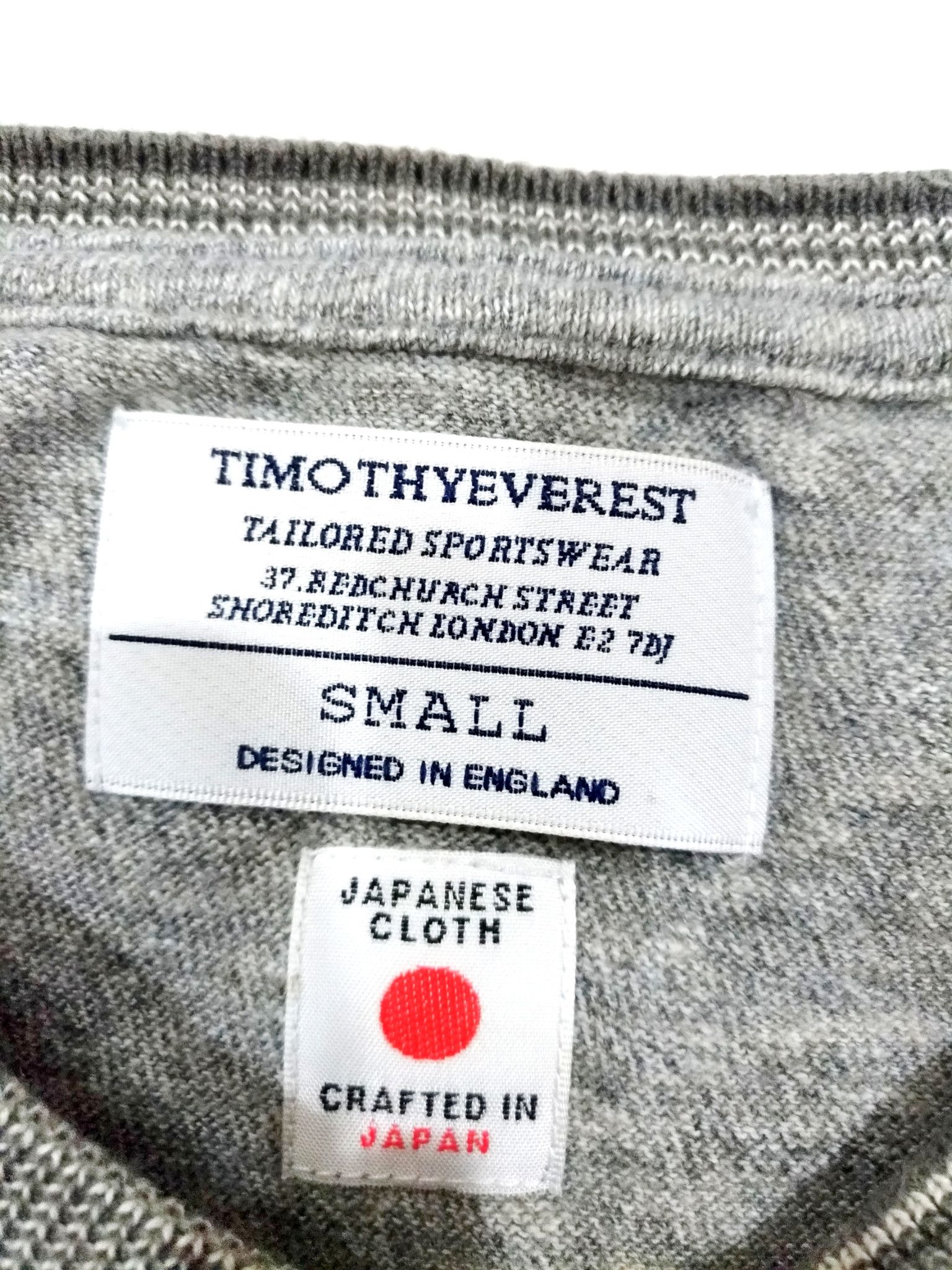 Designer × Timothy Everest RARE! TIMOTHY EVEREST RINGER PLAIN GREY TEE Size US S / EU 44-46 / 1 - 6 Thumbnail