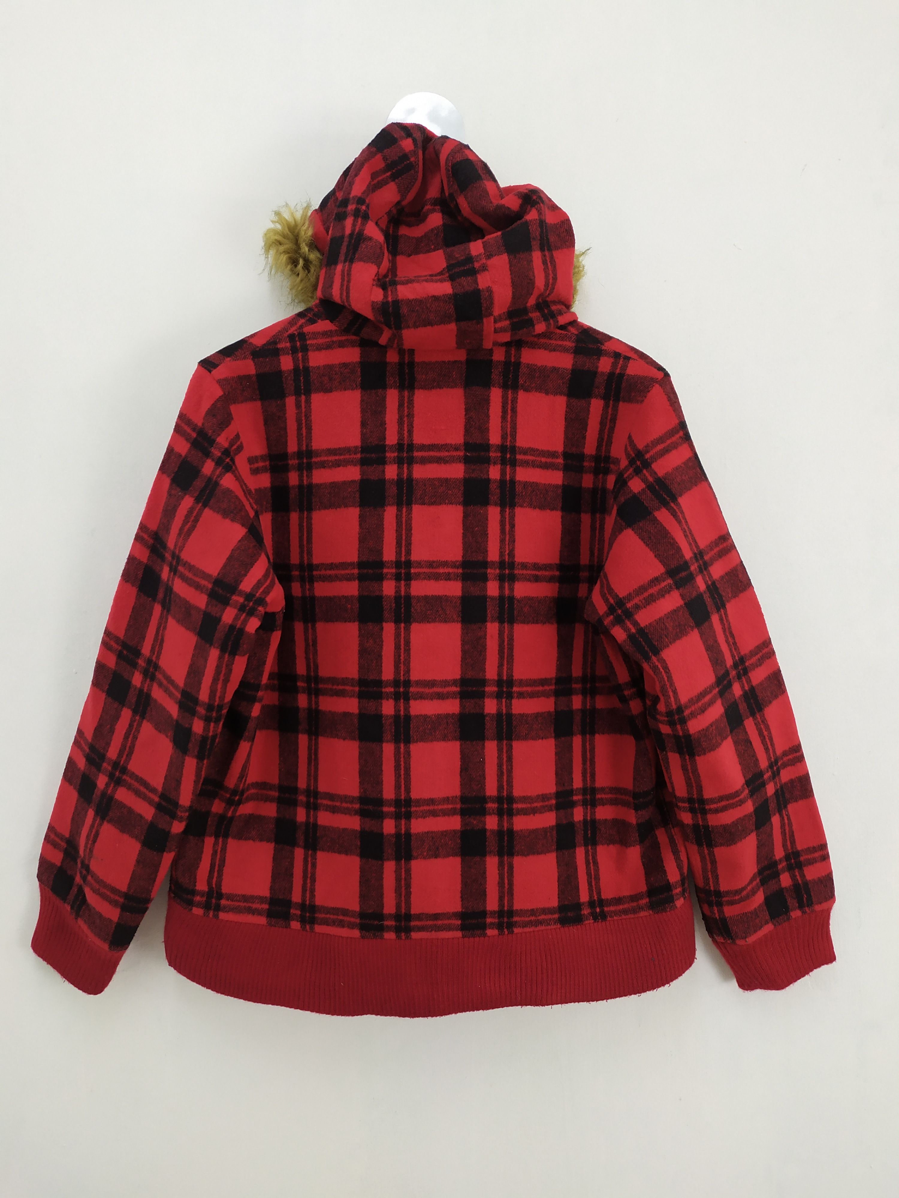 Flannel DRUG STORE'S CHEKERED PLAID WOOL VARSITY JACKET HOODED Size US M / EU 48-50 / 2 - 5 Thumbnail