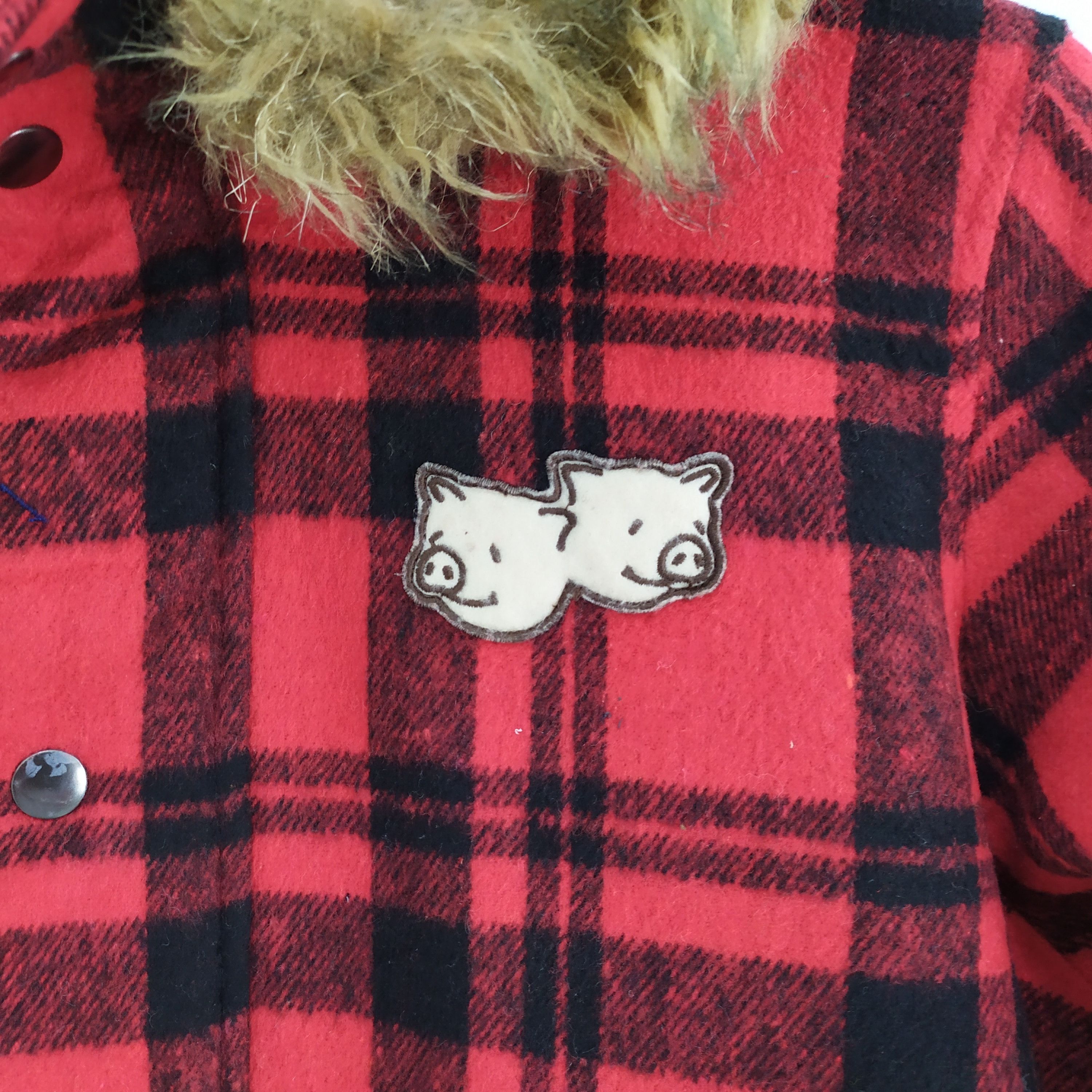 Flannel DRUG STORE'S CHEKERED PLAID WOOL VARSITY JACKET HOODED Size US M / EU 48-50 / 2 - 4 Thumbnail