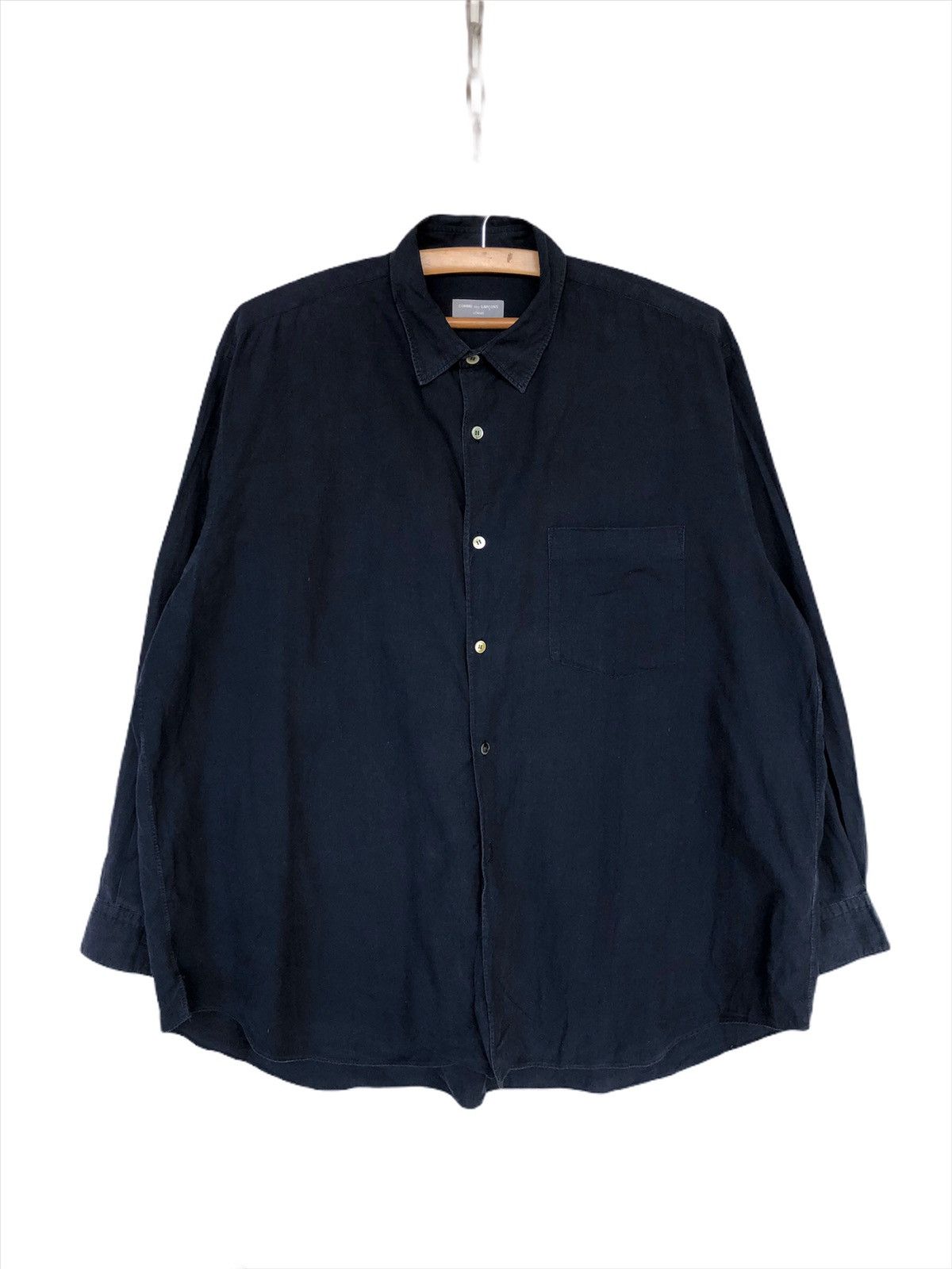 Comme des Garcons GRAIL🔥OG 80s CdG Homme Minimal Oversize B/D Shirt Size US L / EU 52-54 / 3 - 1 Thumbnail