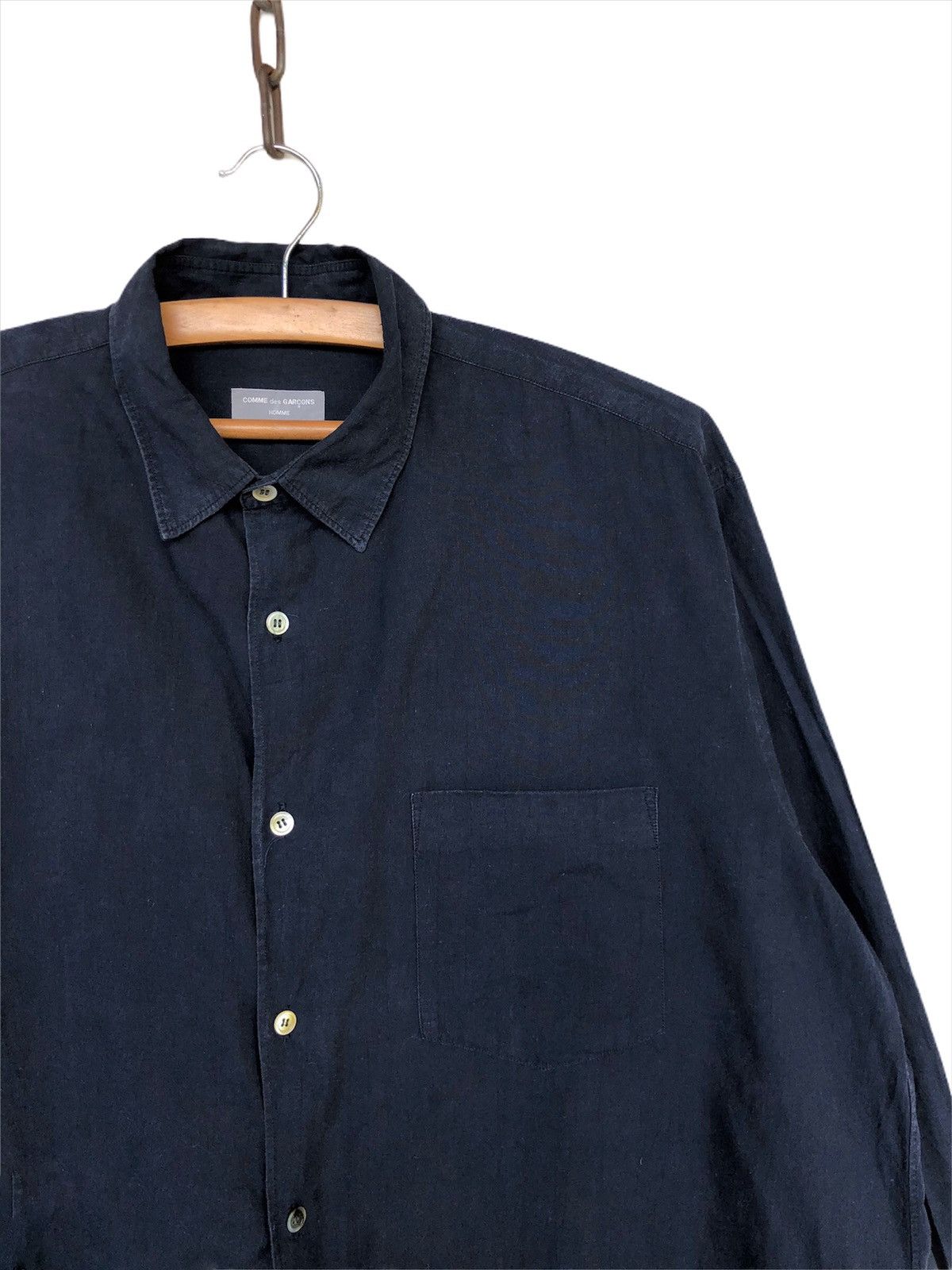 Comme des Garcons GRAIL🔥OG 80s CdG Homme Minimal Oversize B/D Shirt Size US L / EU 52-54 / 3 - 2 Thumbnail
