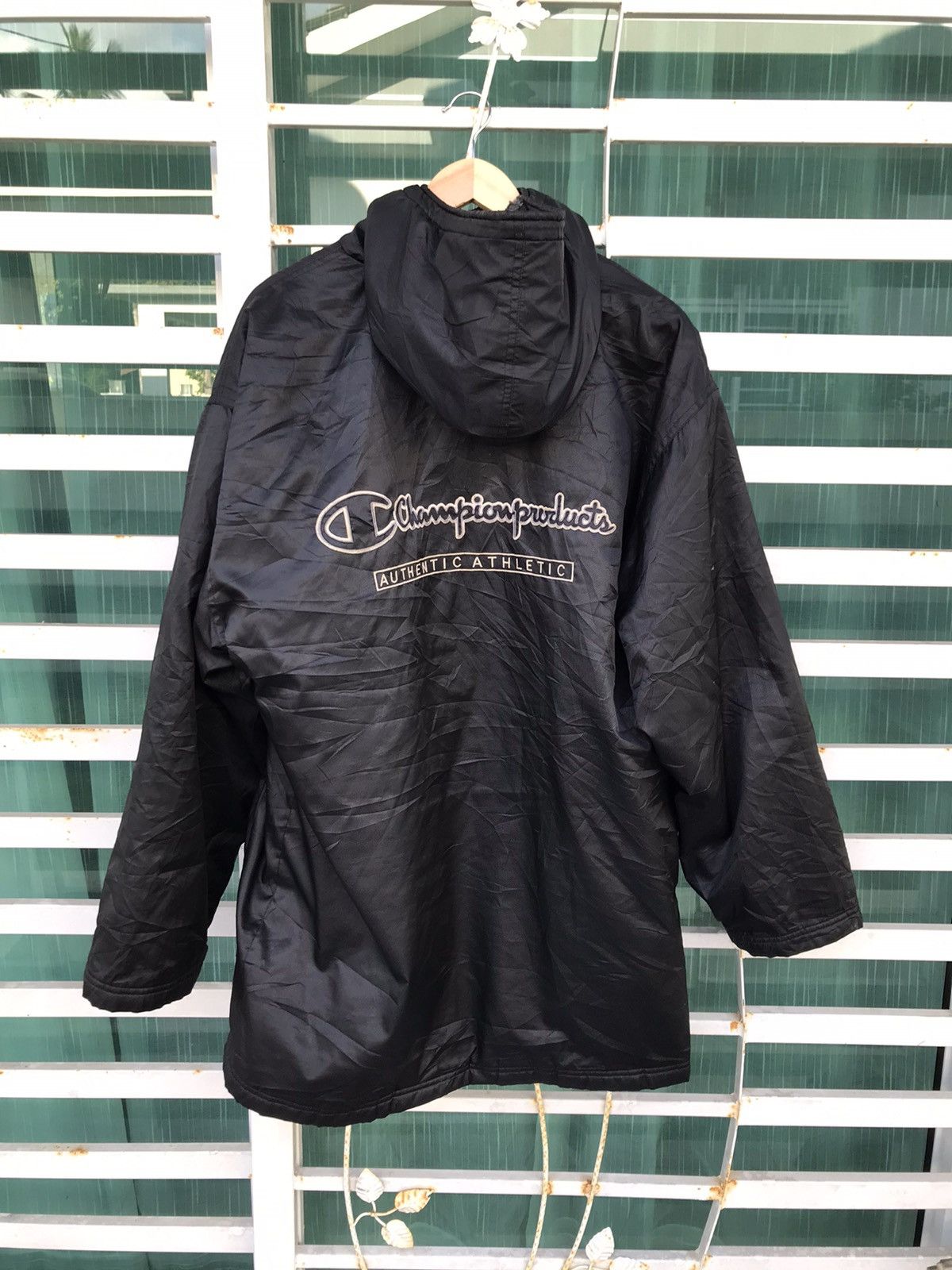 Champion Vintage champion spell out big logo raincoat Size US L / EU 52-54 / 3 - 14 Thumbnail