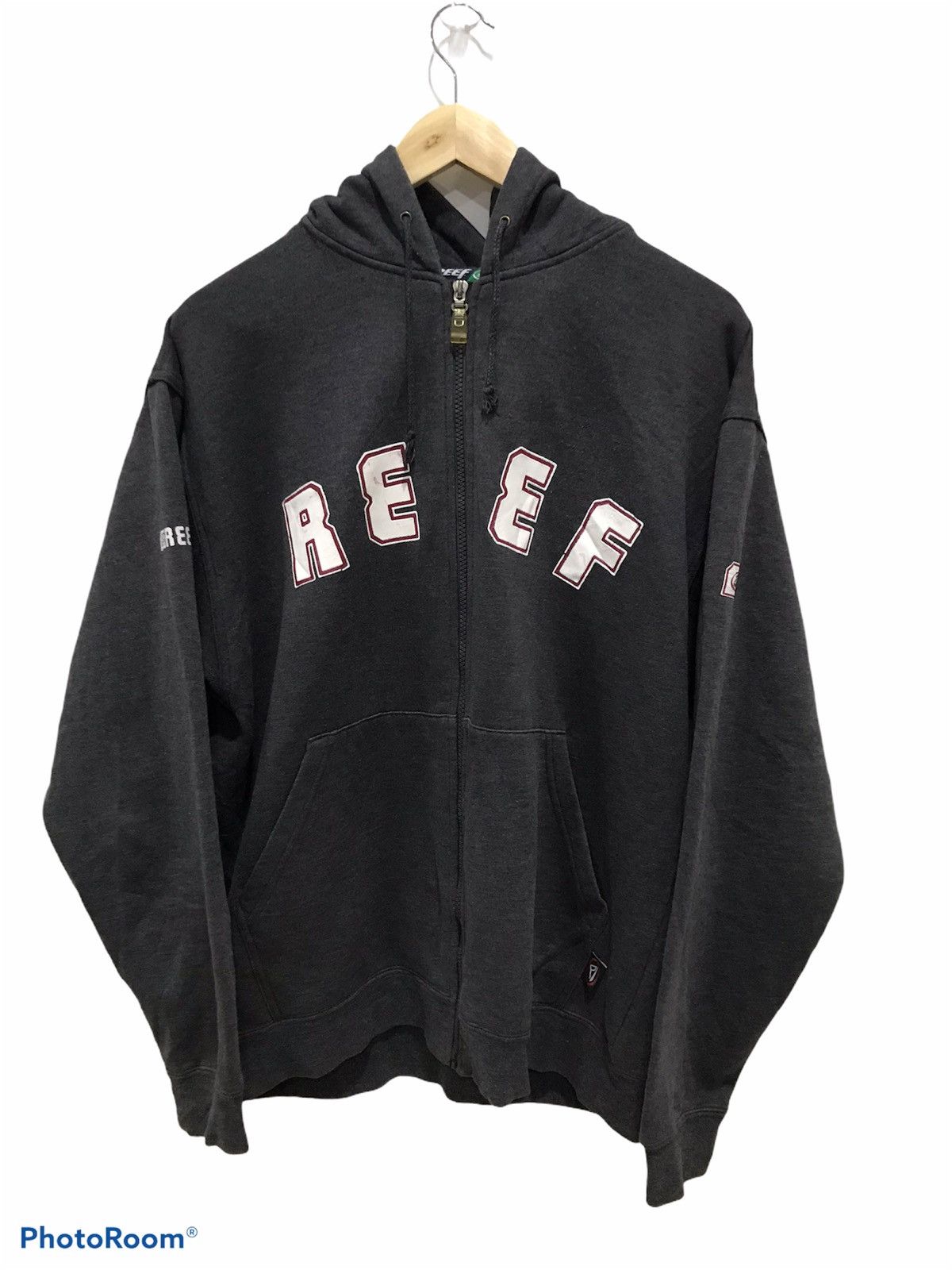REEF Reef spell out zip up hooded sweatshirt Size US M / EU 48-50 / 2 - 1 Thumbnail