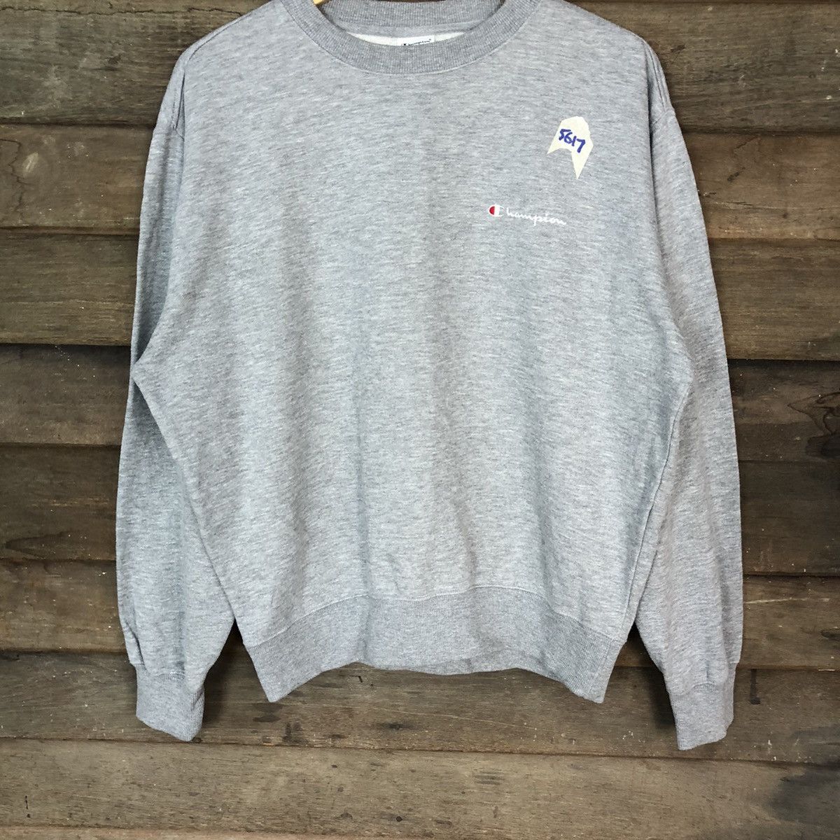 Champion Champion vintage plain Grey Sweatshirt #5617 Size US L / EU 52-54 / 3 - 3 Thumbnail
