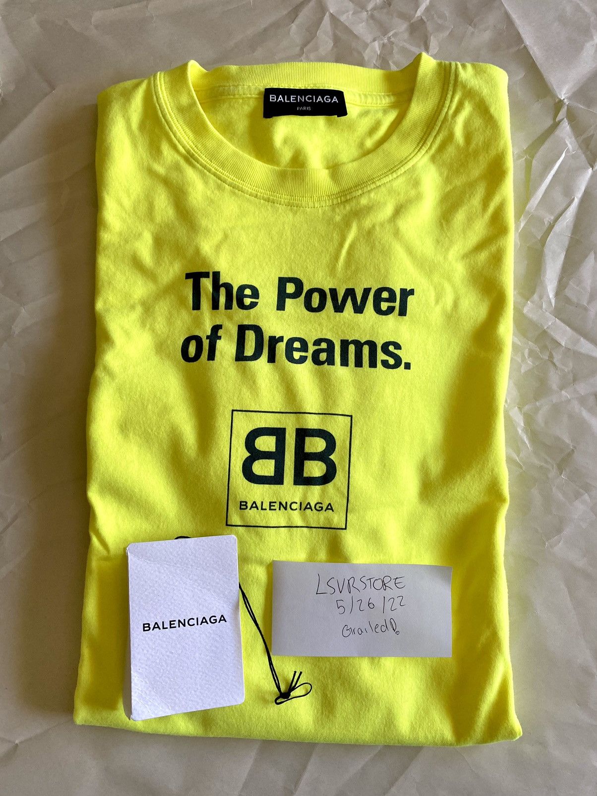 fedt nok leksikon automat Balenciaga The Power of Dreams Tee - Medium | Grailed