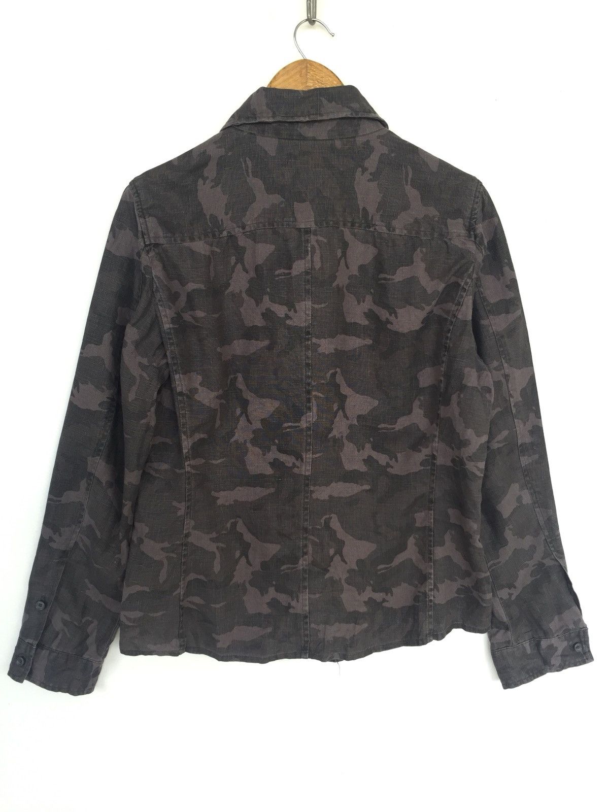 junhashimoto 🇯🇵 Collabs Designer Camo Linen Button Shirt Size US M / EU 48-50 / 2 - 4 Thumbnail