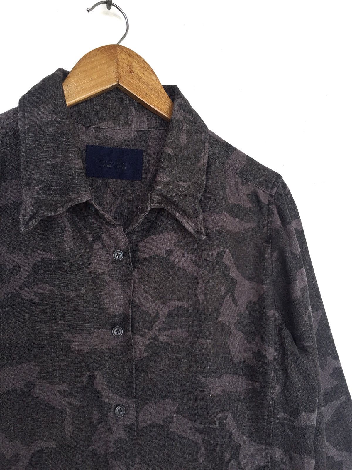 junhashimoto 🇯🇵 Collabs Designer Camo Linen Button Shirt Size US M / EU 48-50 / 2 - 1 Thumbnail