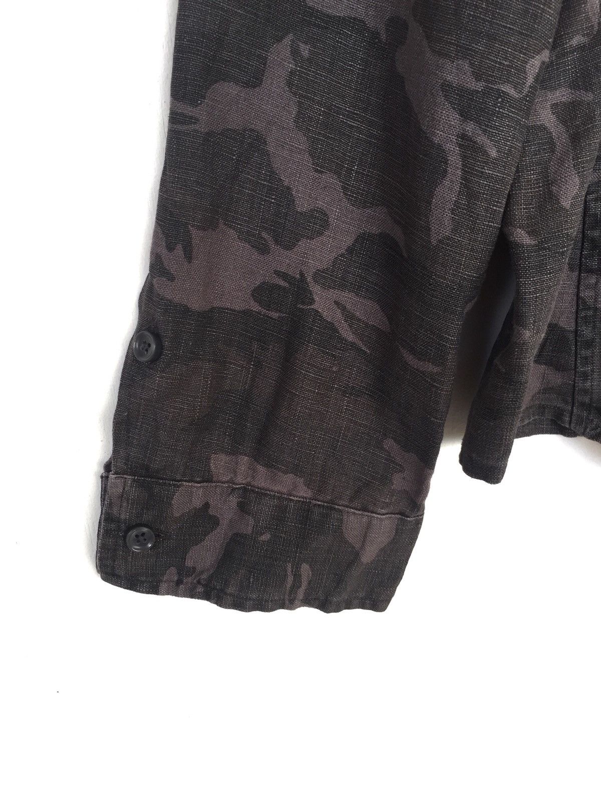 junhashimoto 🇯🇵 Collabs Designer Camo Linen Button Shirt Size US M / EU 48-50 / 2 - 3 Thumbnail