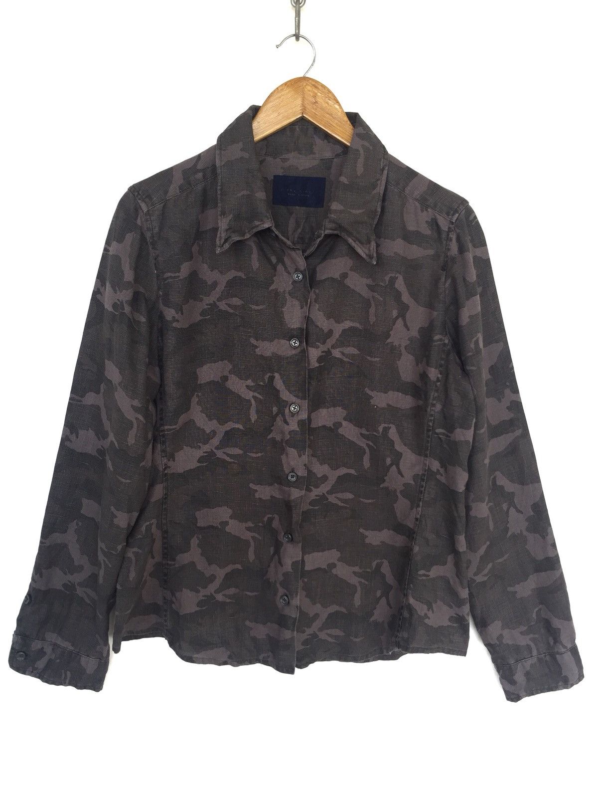junhashimoto 🇯🇵 Collabs Designer Camo Linen Button Shirt Size US M / EU 48-50 / 2 - 2 Thumbnail