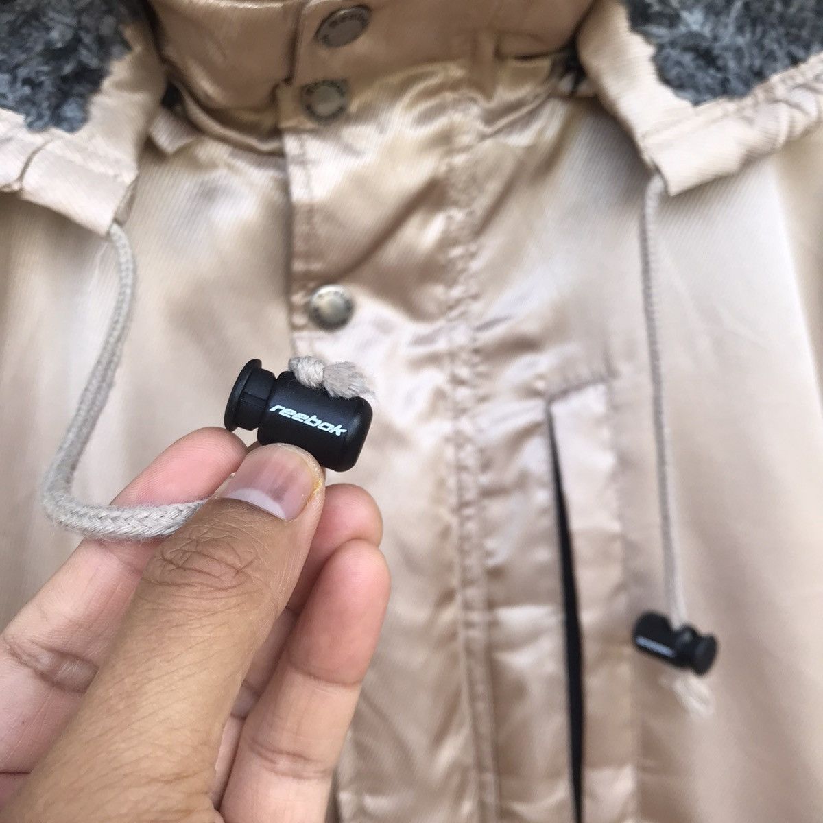 Reebok × Vintage Rare Reebok GOLD Hoodie Coach jacket sherpa lining big logo Size US M / EU 48-50 / 2 - 10 Thumbnail