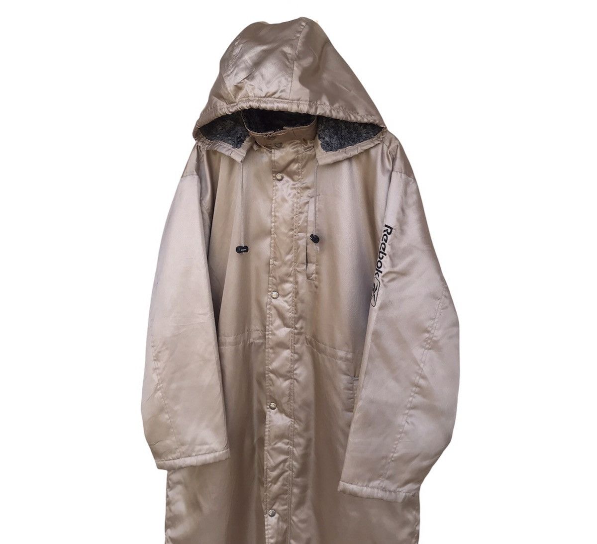 Reebok × Vintage Rare Reebok GOLD Hoodie Coach jacket sherpa lining big logo Size US M / EU 48-50 / 2 - 5 Thumbnail