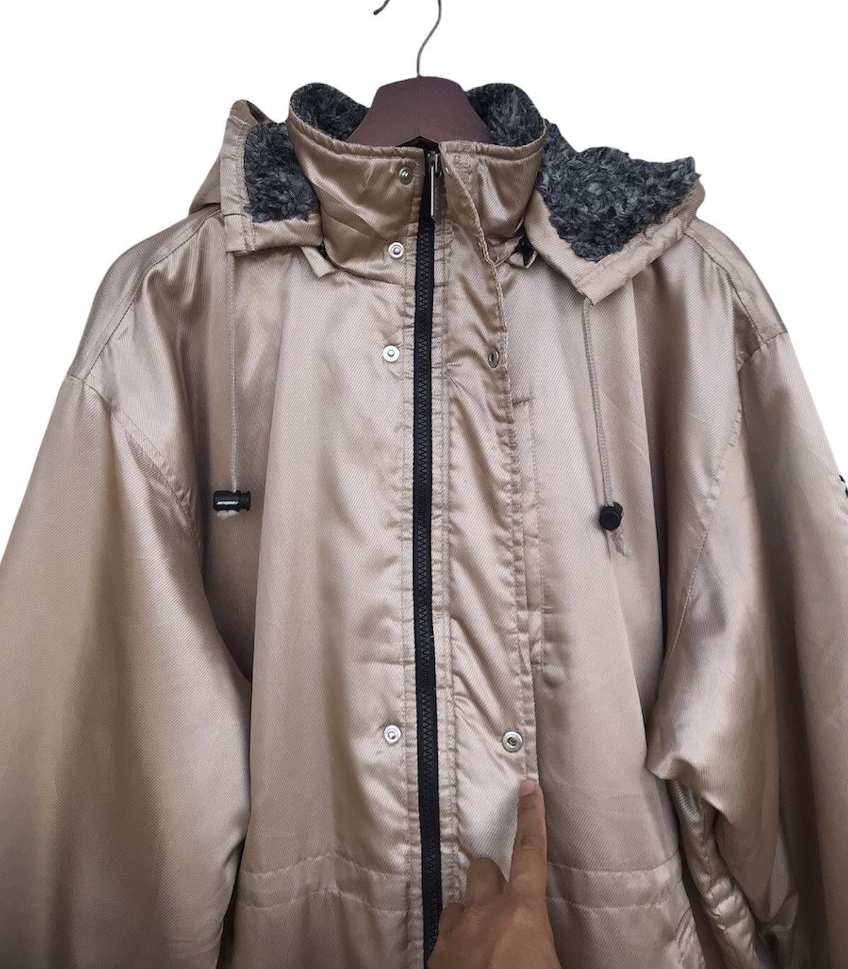 Reebok × Vintage Rare Reebok GOLD Hoodie Coach jacket sherpa lining big logo Size US M / EU 48-50 / 2 - 6 Thumbnail