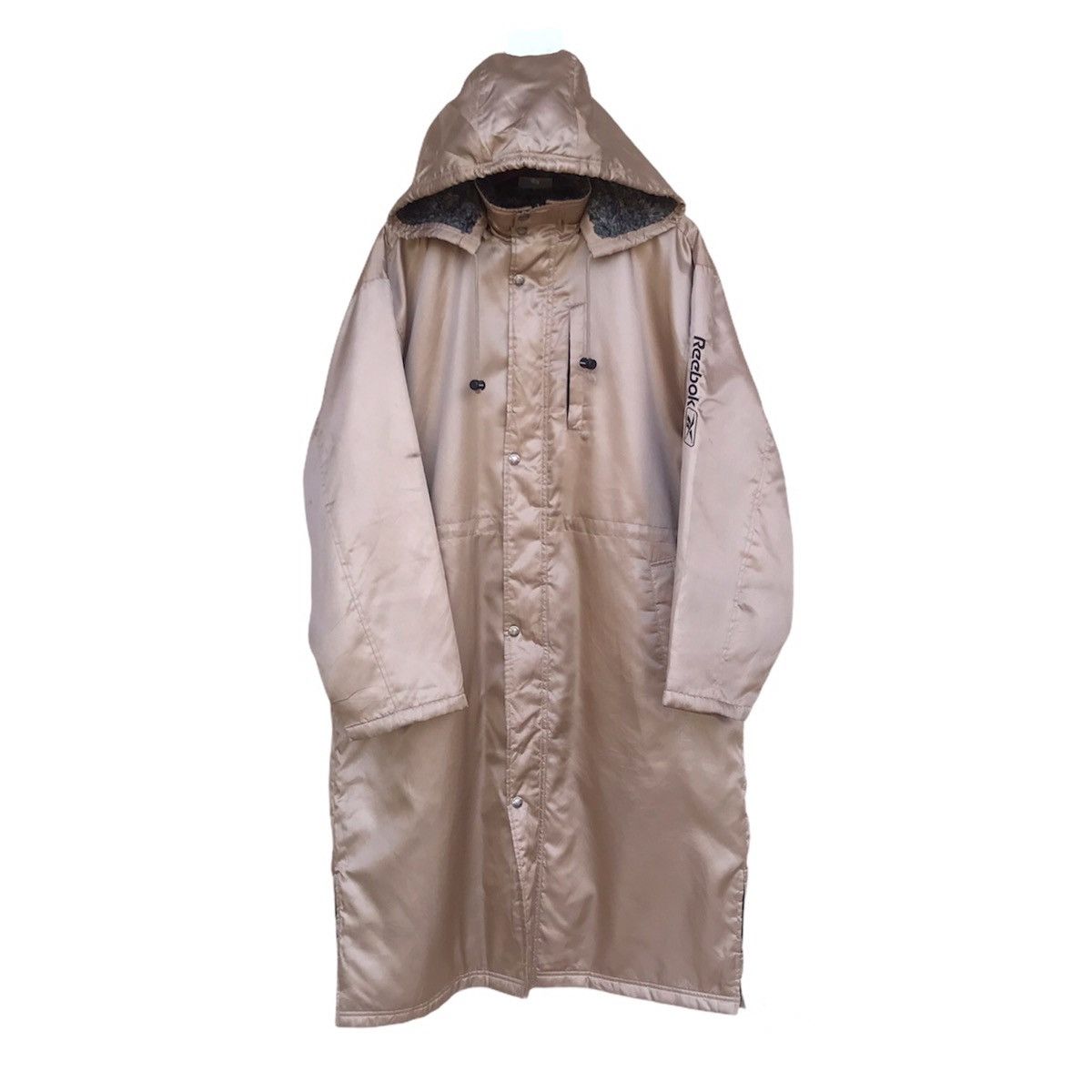 Reebok × Vintage Rare Reebok GOLD Hoodie Coach jacket sherpa lining big logo Size US M / EU 48-50 / 2 - 2 Thumbnail