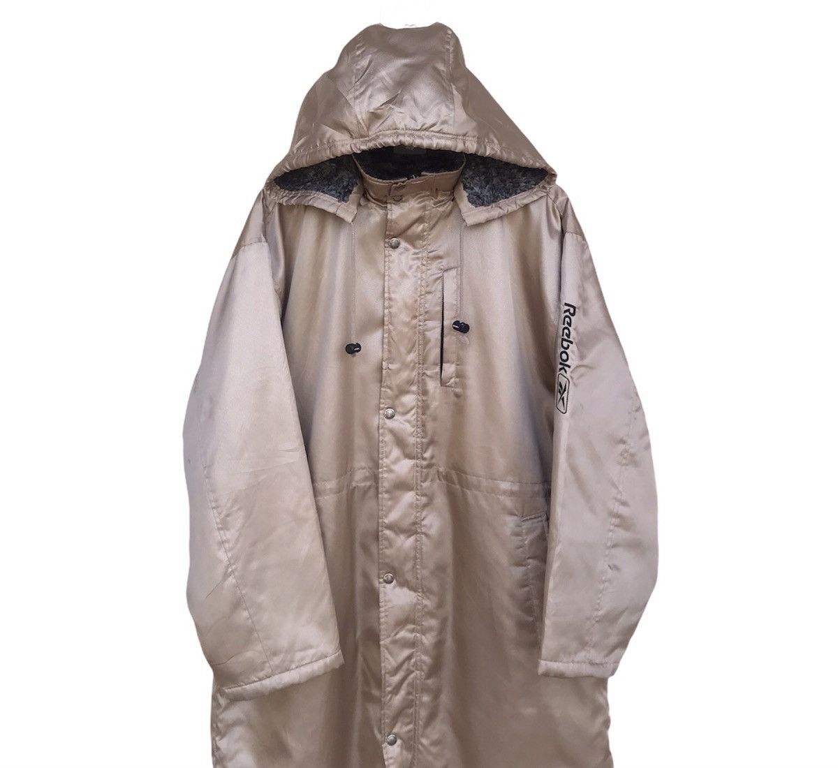 Reebok × Vintage Rare Reebok GOLD Hoodie Coach jacket sherpa lining big logo Size US M / EU 48-50 / 2 - 4 Thumbnail