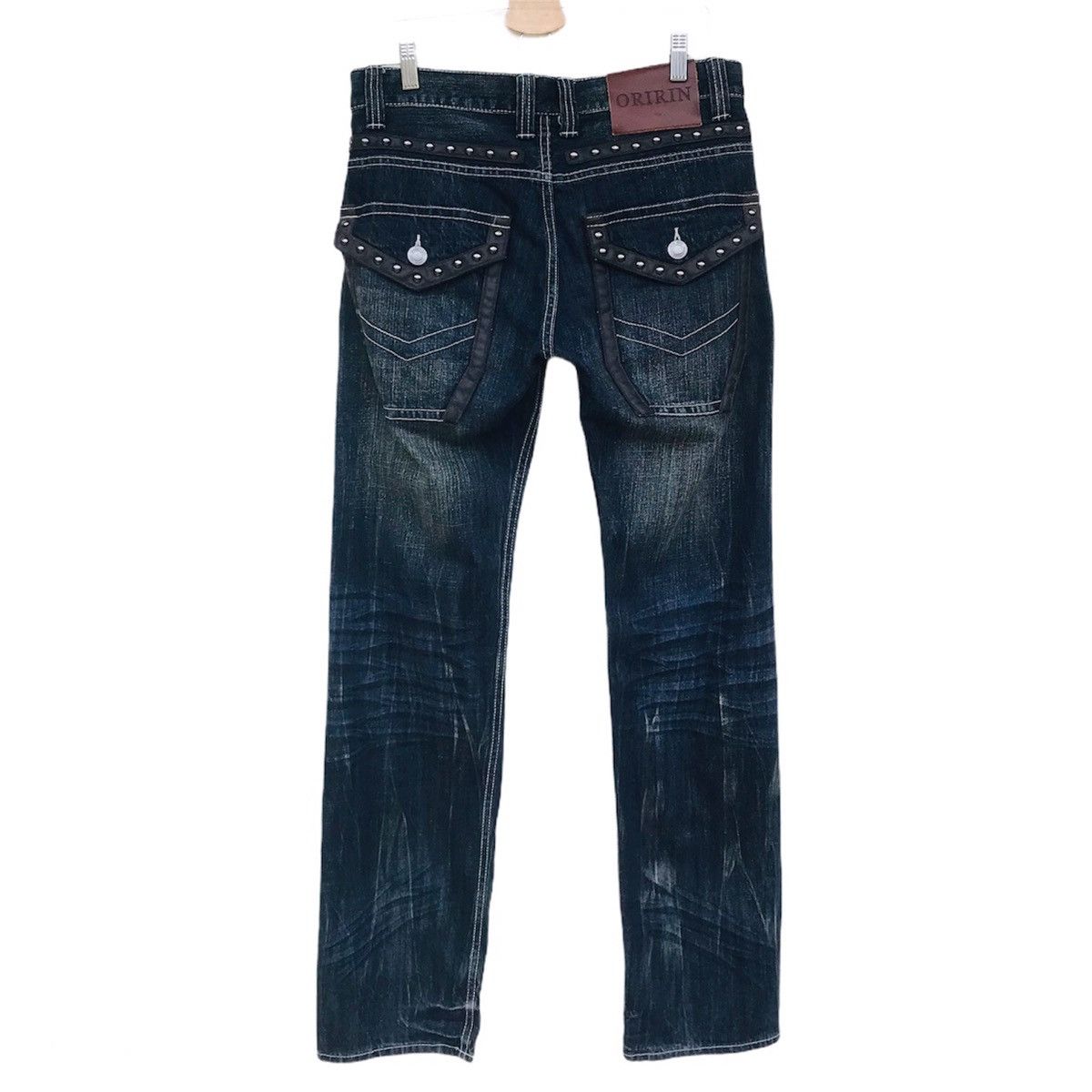 5351 POUR LES HOMMES × If Six Was Nine × Japanese Brand Origin Rivetted ball leather trim heringbone faded wash Size US 30 / EU 46 - 2 Thumbnail