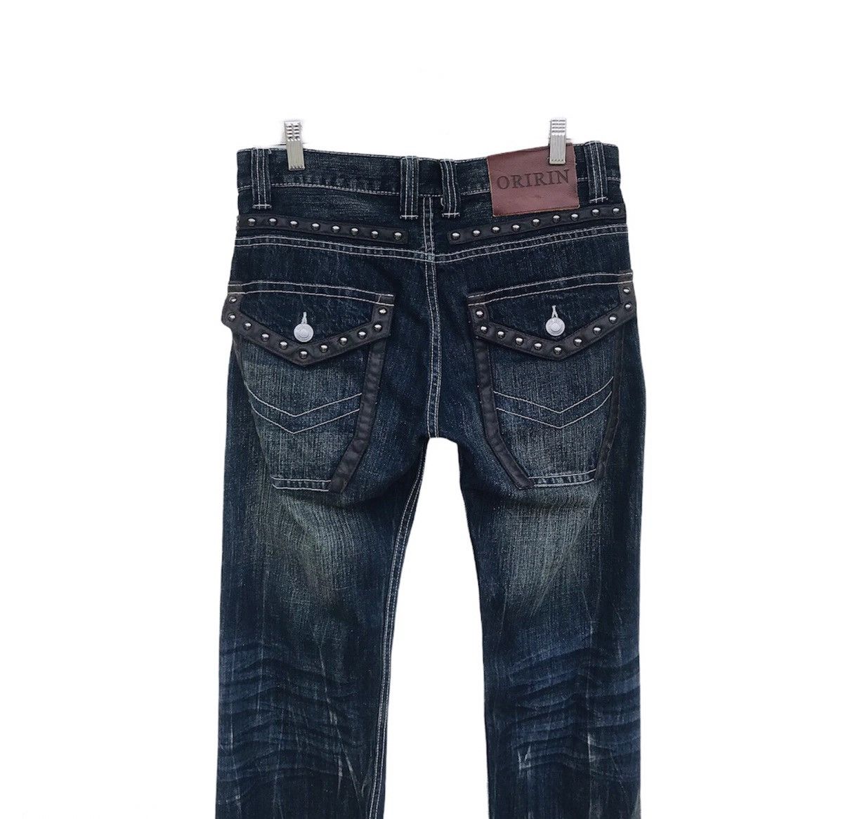 5351 POUR LES HOMMES × If Six Was Nine × Japanese Brand Origin Rivetted ball leather trim heringbone faded wash Size US 30 / EU 46 - 3 Thumbnail